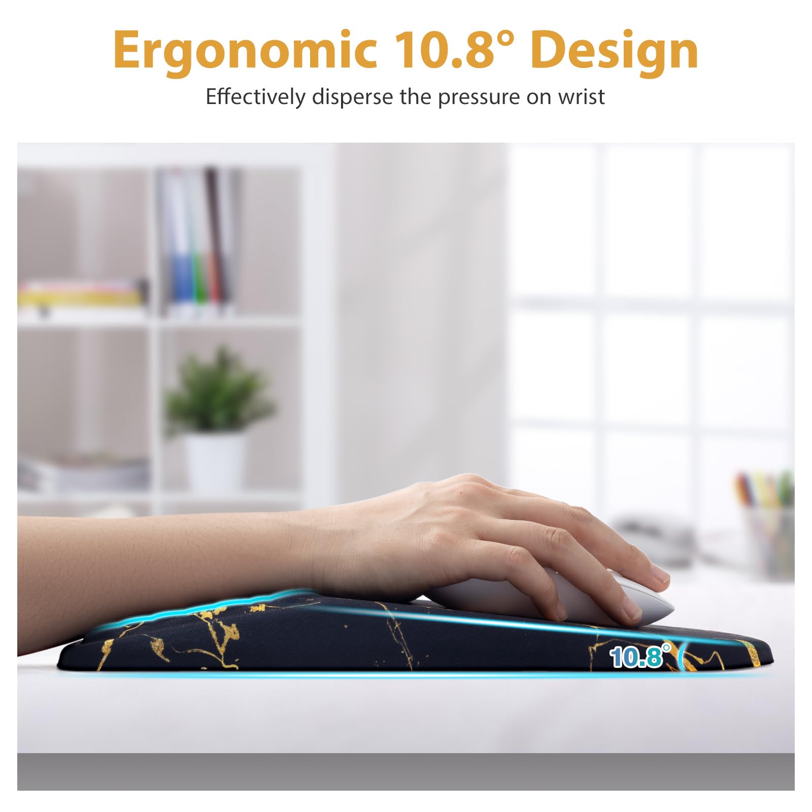 EYROZILL 3 in 1 Ergonomic Wrist Rest for Keyeboard and Mouse, Non-Slip Desk Mouse Pad with Wrist