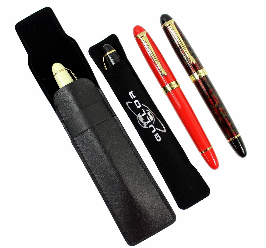 Gullor 4 PCS in Set 450 Fountain Pen in 4 Colors (Bright Colors) with Pen Pouch