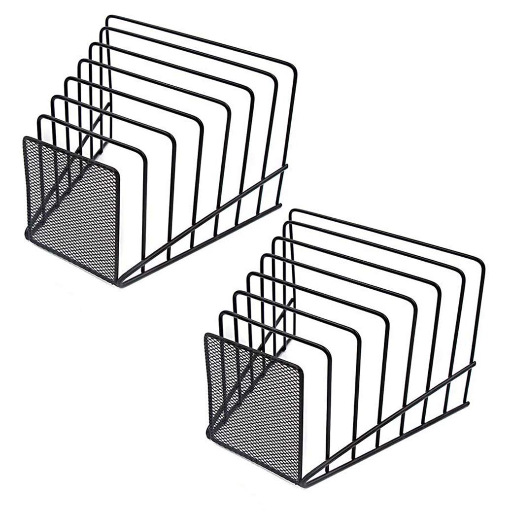 GoldOrcle 2 Pack File Organizer Incline Desktop File Sorter 7 Sections