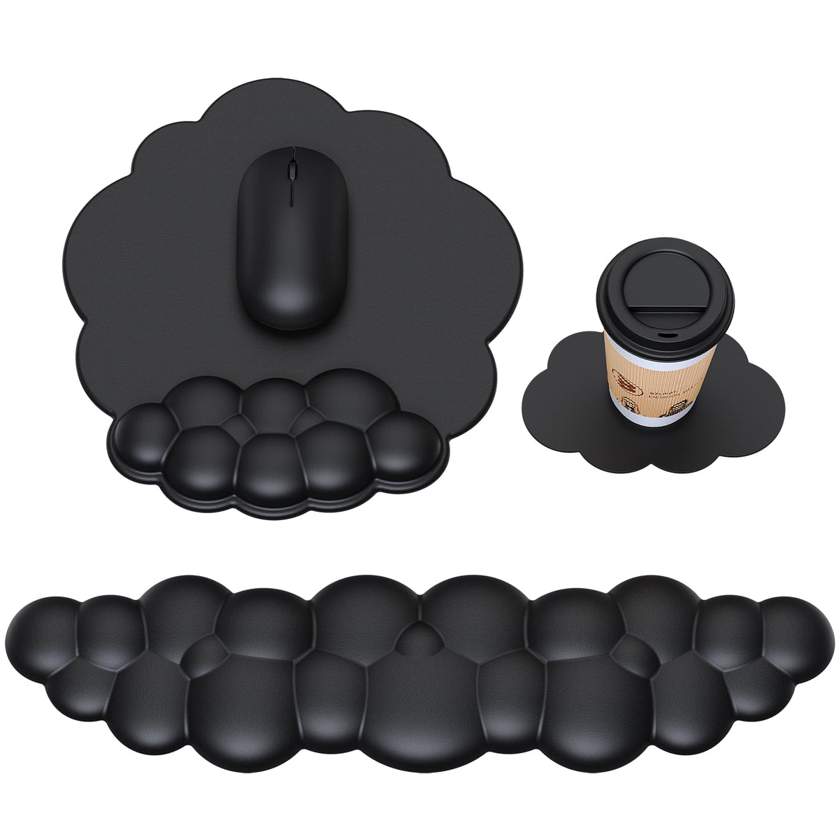 MOKURU Cloud Mouse Pad with Wrist Rest, Cloud Keyboard Wrist Rest, Mouse Pad Wrist Support