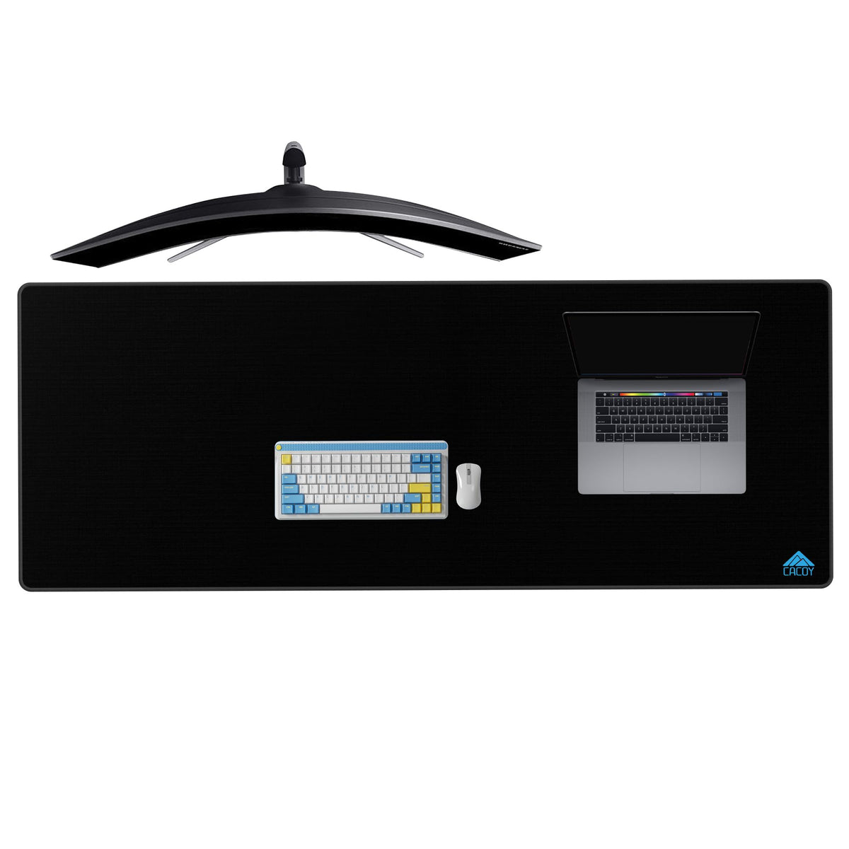 Cacoy 63" x 24" Giant Mouse Pad, Oversized Gaming Computer Mouse Mat, Black