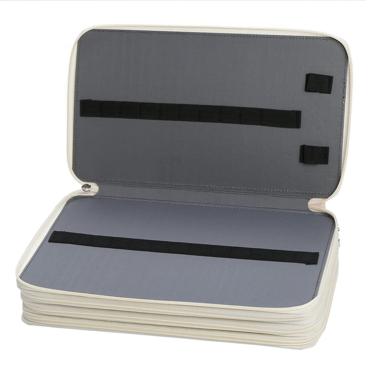 Lbxgap 300 Slots Pencil Case 4-Layer Zipped Holder w/Handle