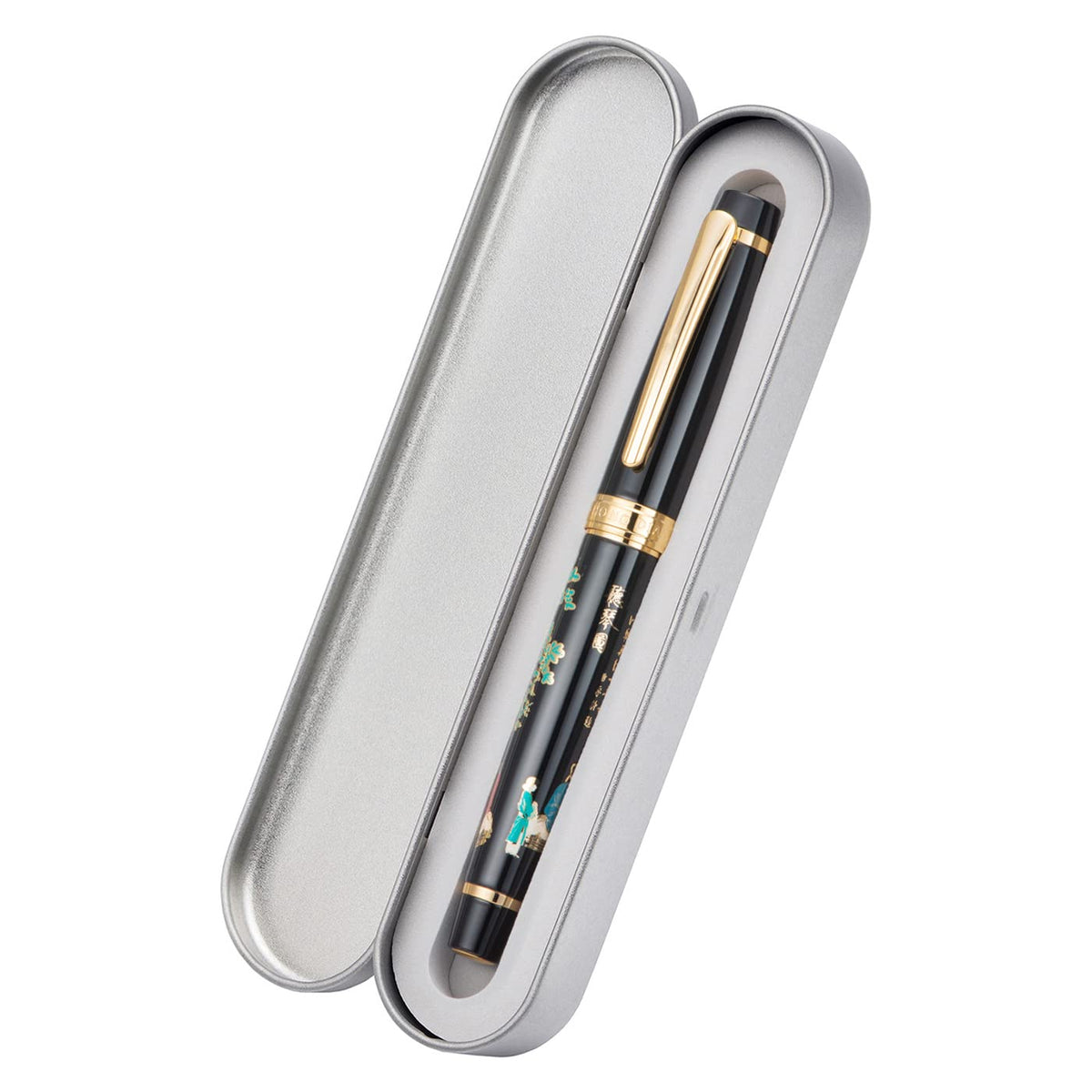 HONG DIAN 231 Chinese Classical Fountain Pen, Iridum Fine Gold Nib with Chinese Painting Design