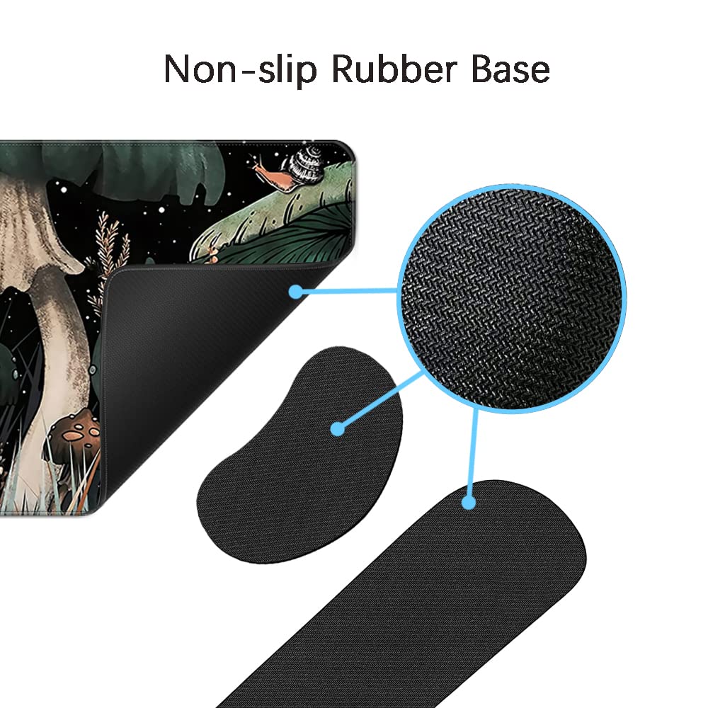 MIBITRI Keyboard Mouse Pad Set, Extended Gaming Mouse Pad+Ergonomics Keyboard Wrist Rest Support