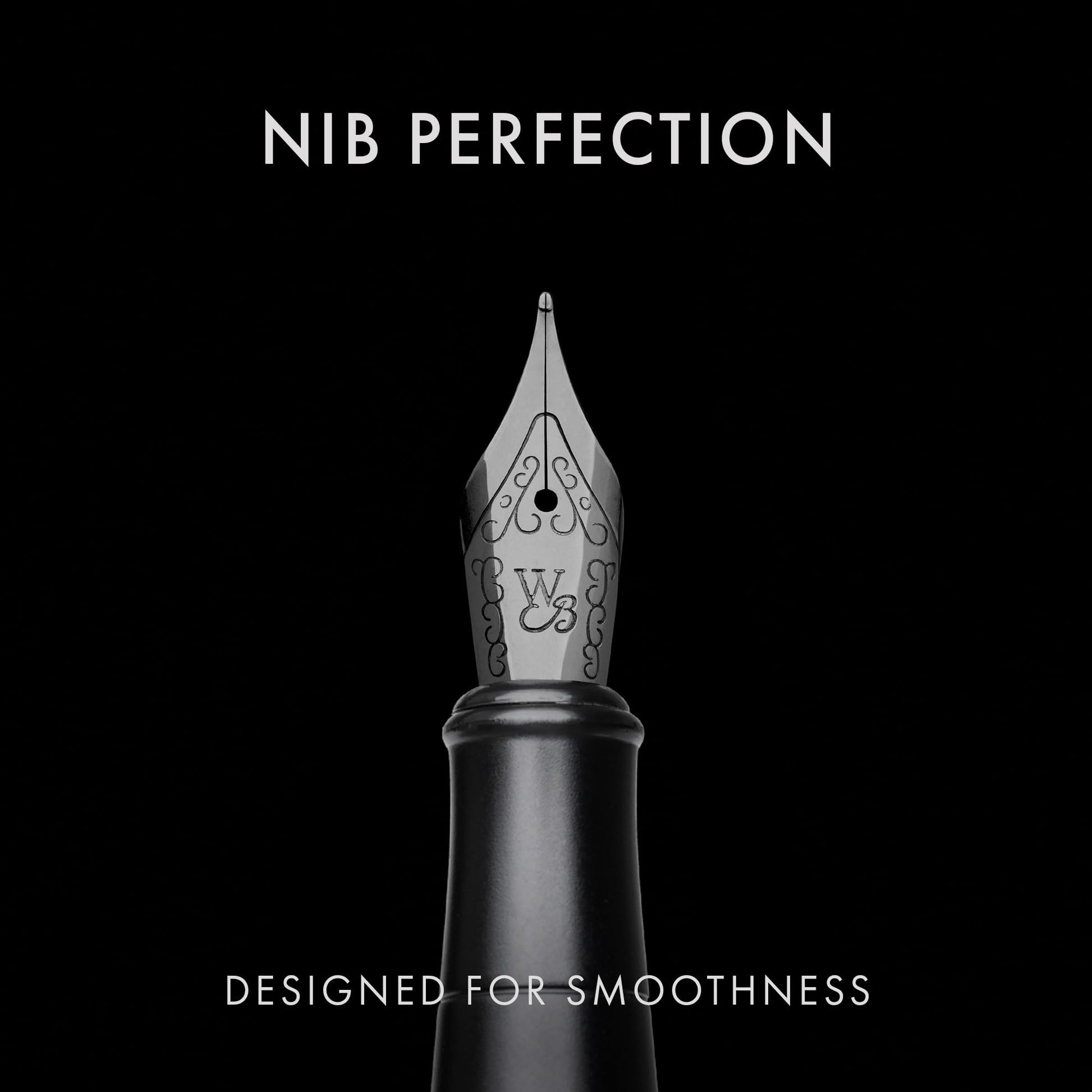 Wordsworth & Black Luxury Fountain Pen Set for Writing, Medium Nib, Black
