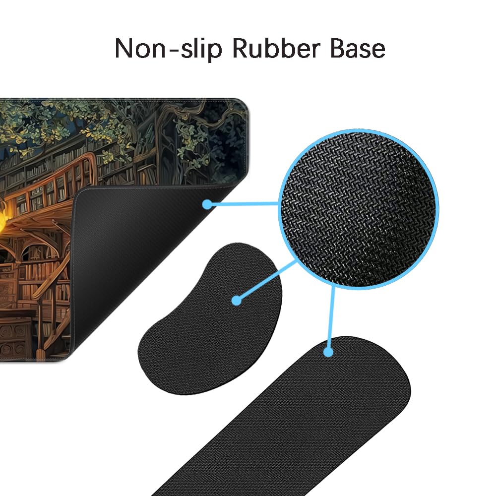 Desk Mat, Large Gaming Mouse Pad with Wrist Rest, 4 in1 XXL Mouse pad+Keyboard Wrist Rest+Mouse Pad