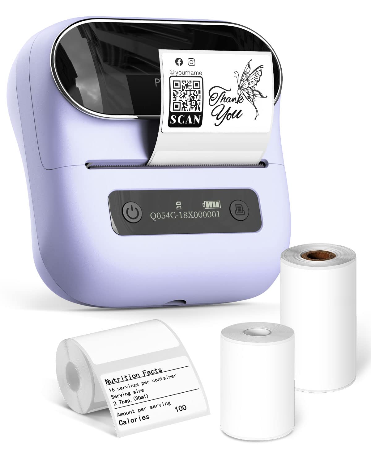 Phomemo Label Maker, Bluetooth Thermal Printer for Barcode, Address, Home, Mailing, Small