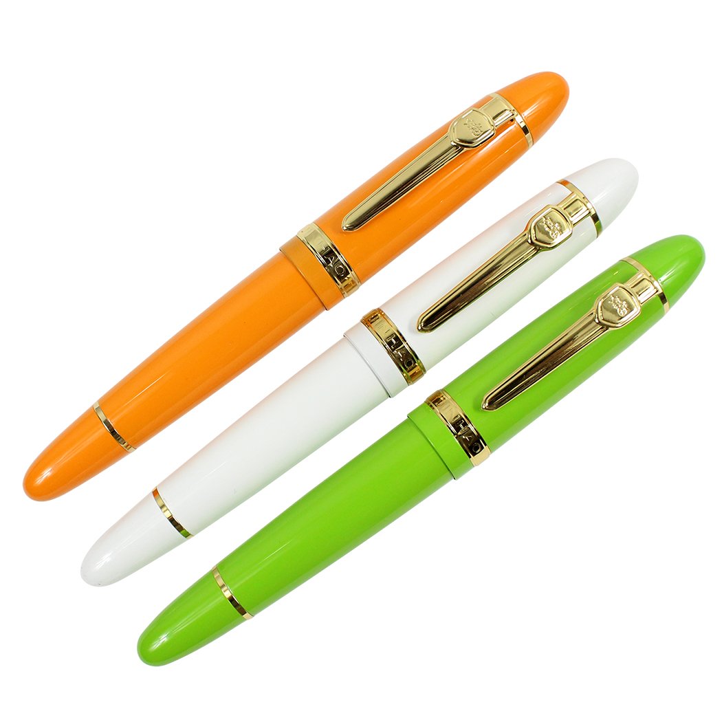 zoohot Jinhao 159 Fountain Pen Gold Trim Medium Nib Heavy Pen 3 Pieces in 3 Colors
