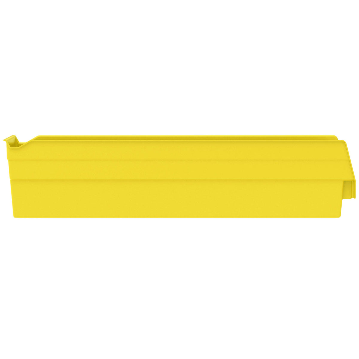 Akro-Mils 30128 Heavy Duty Plastic Shelf Bins, 18"x 4"x 4", Yellow, 12-Pack