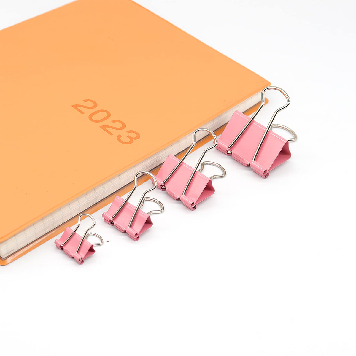Binder Clip Paper Clamps, Assorted Sizes (Mini, Small, Medium, Large), 100 Pcs Clips for Office