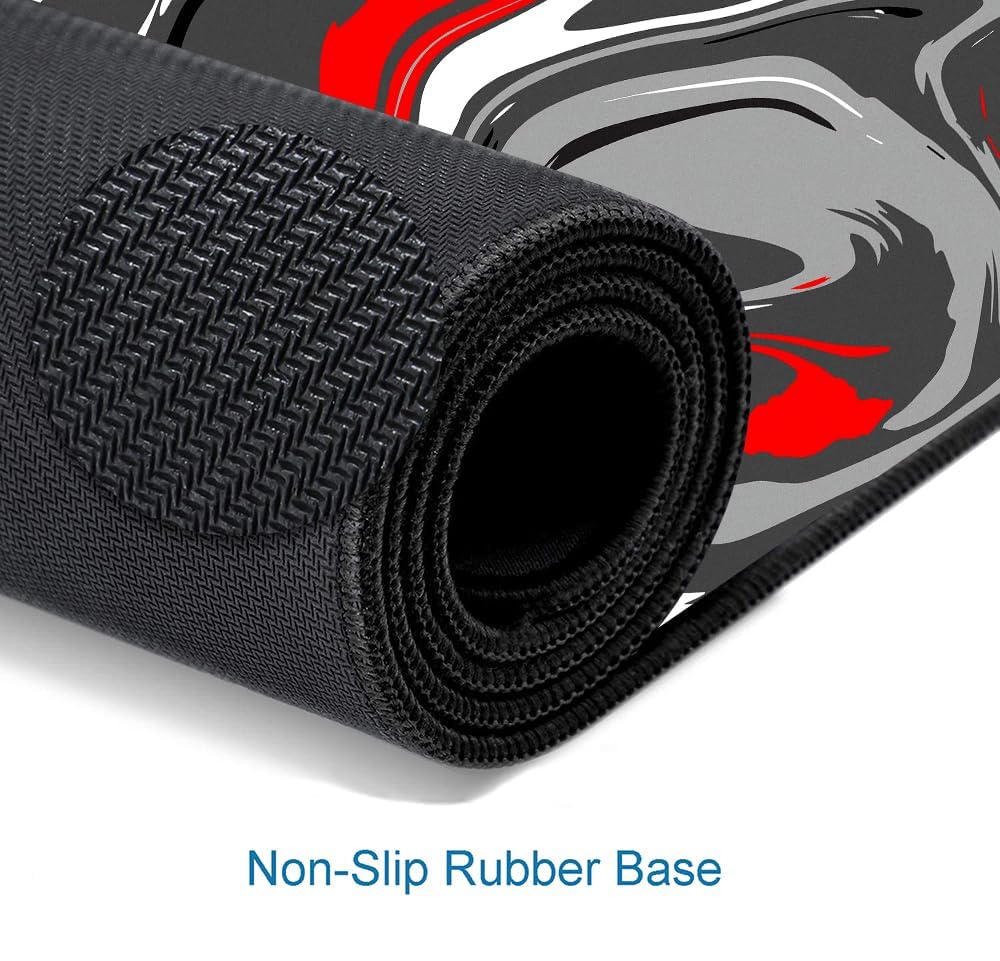 Rcege Large Gaming Mouse Pad Extended Desk Mat with Non Slip Stitched Edge