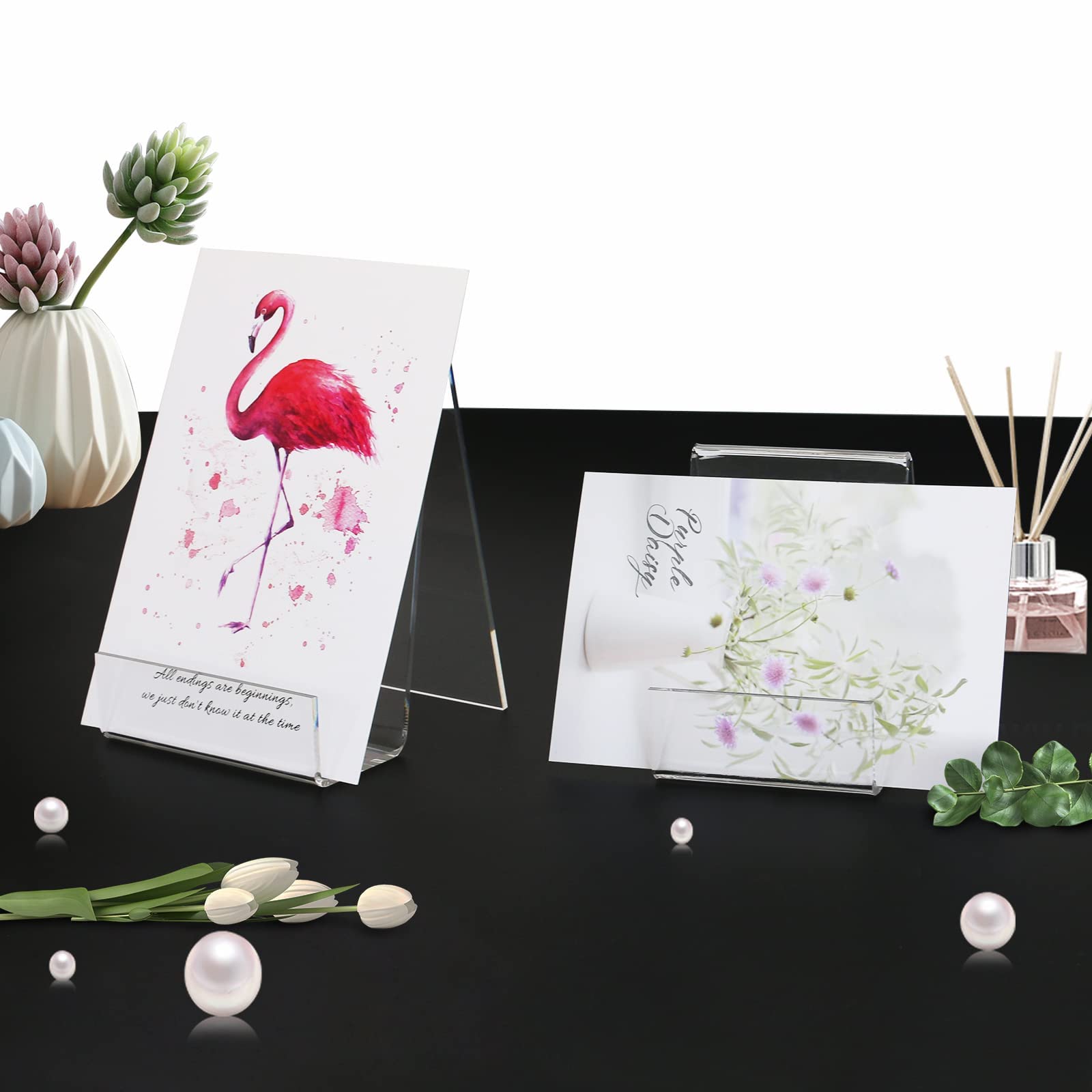 10 Pack Acrylic Book Stand Thickened Clear Book Display Easel Holder for Displaying Tablets