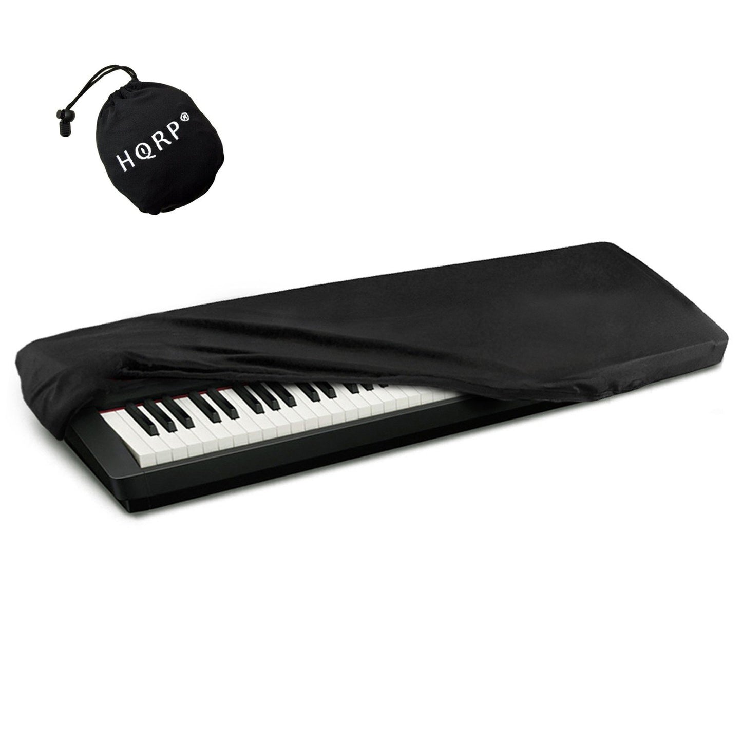 HQRP Elastic Dust Cover w/Bag compatible with Yamaha YPG-235 DGX-230 PSR-EW400 Motif XF6 MOXF6