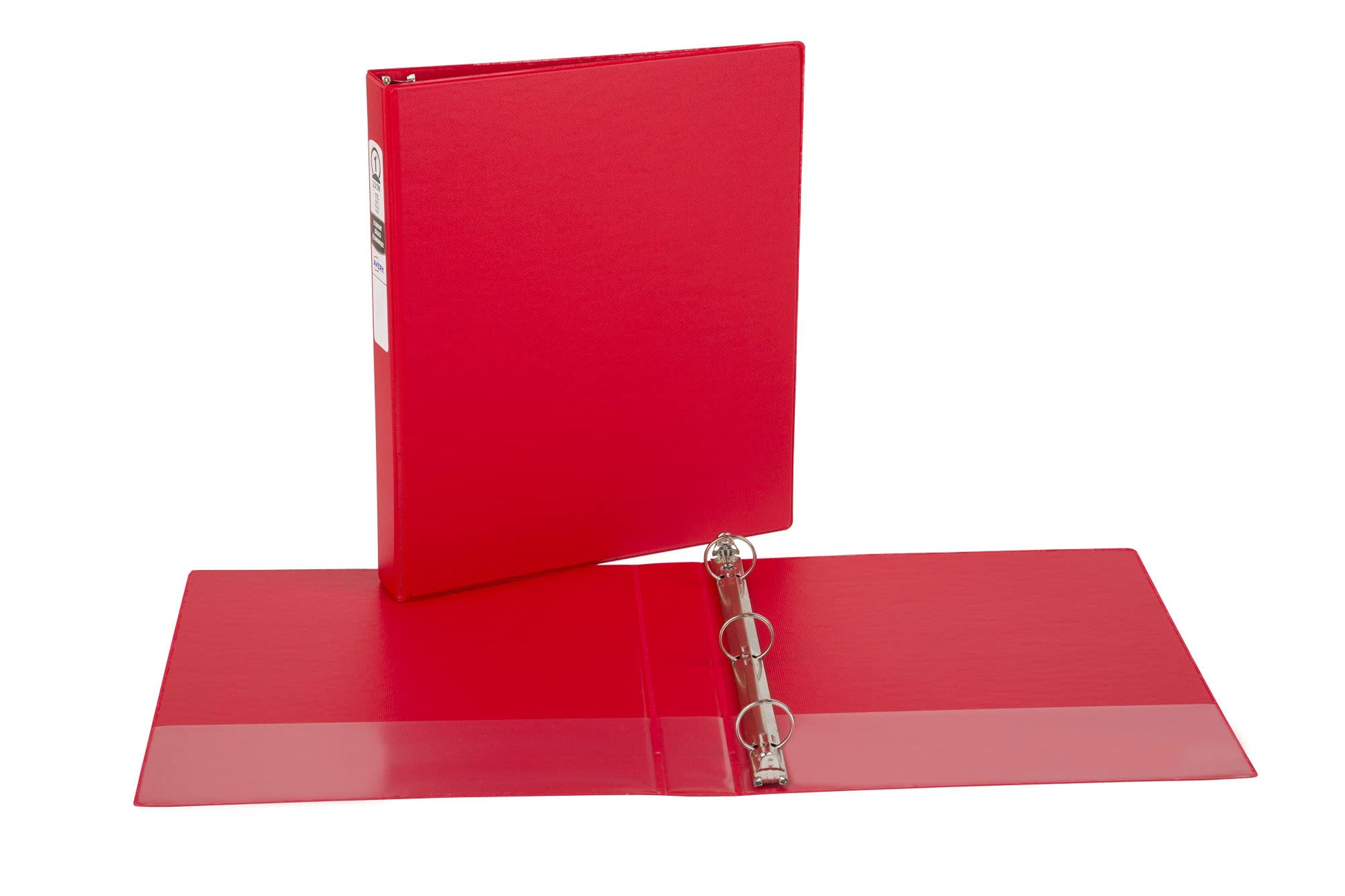 Avery Standard 3 Ring Binder, 1" Round Rings, 4 Red Binders