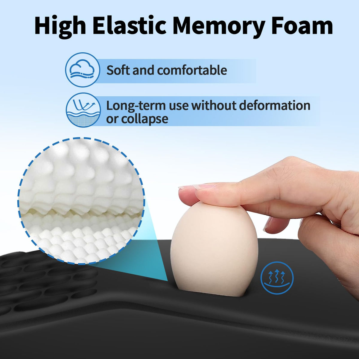 YIWEI Ergonomic Mouse Pad with Wrist Rest for Carpal Tunnel Pain Relief