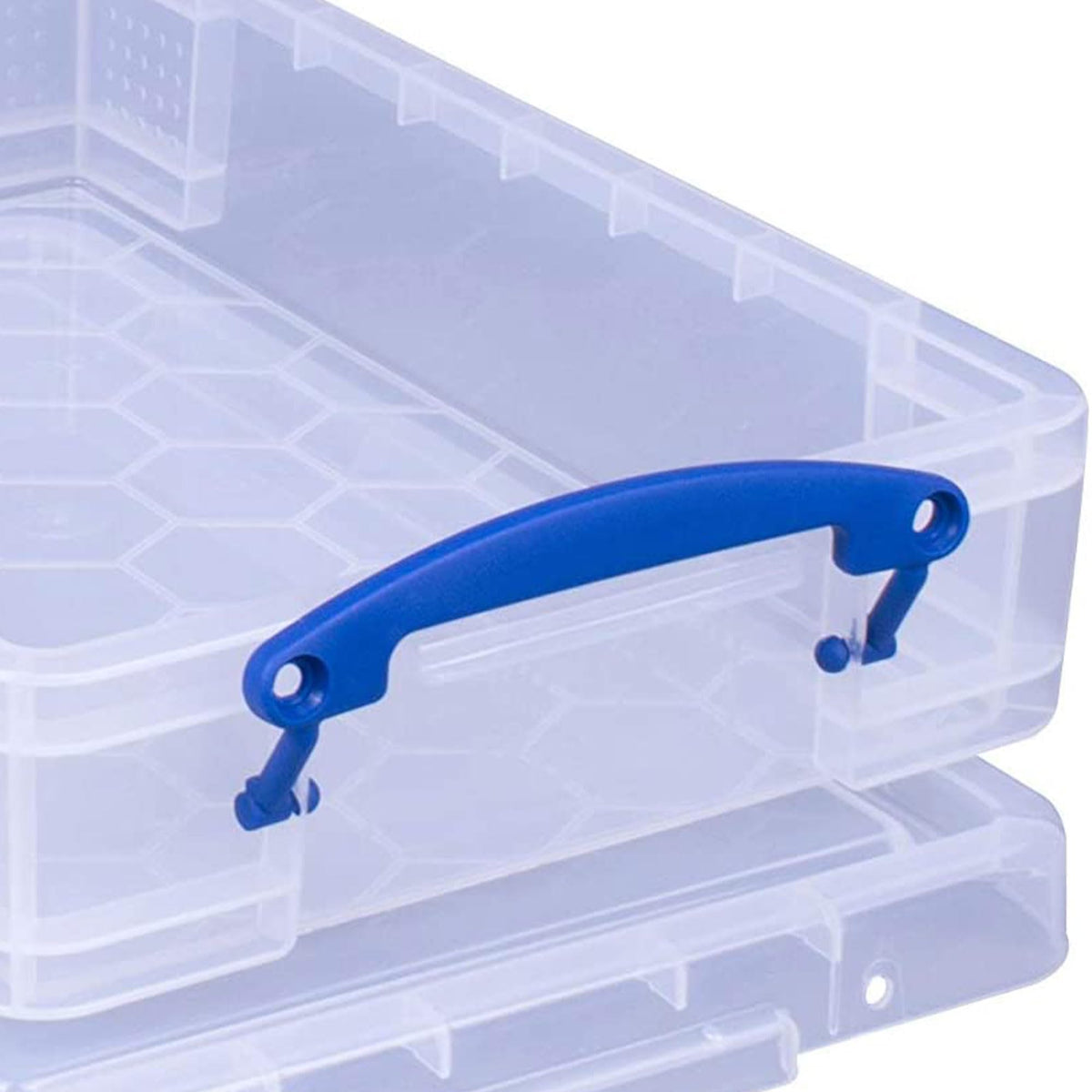 Really Useful Box 4 Liter Plastic Stackable Storage Container w/Snap Lid & Built-In Clip Lock