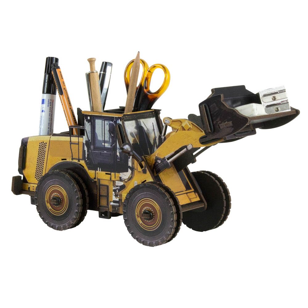 Werkhaus Design + Produktions GmbH Pencil Box Wheel Loader 15 x 11 x 29 cm