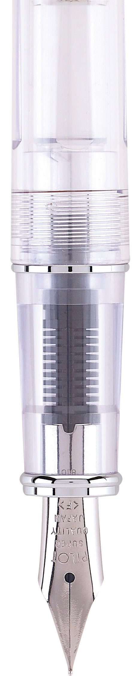 PILOT Prera Fountain Pen, Clear Barrel with Orange/Silver Accents, Medium Nib (60824)