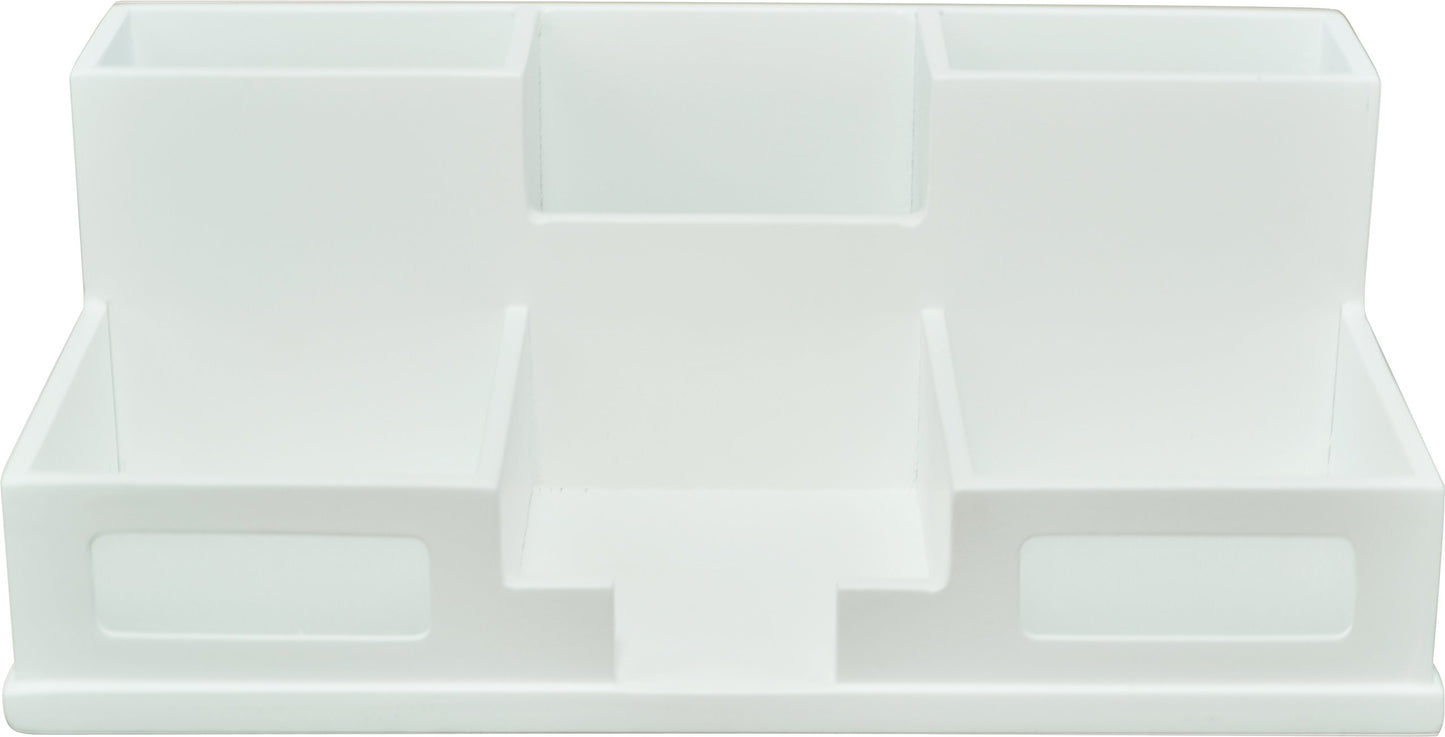 Victor W9525 Pure White Desk Organizer with Smart Phone Holder™