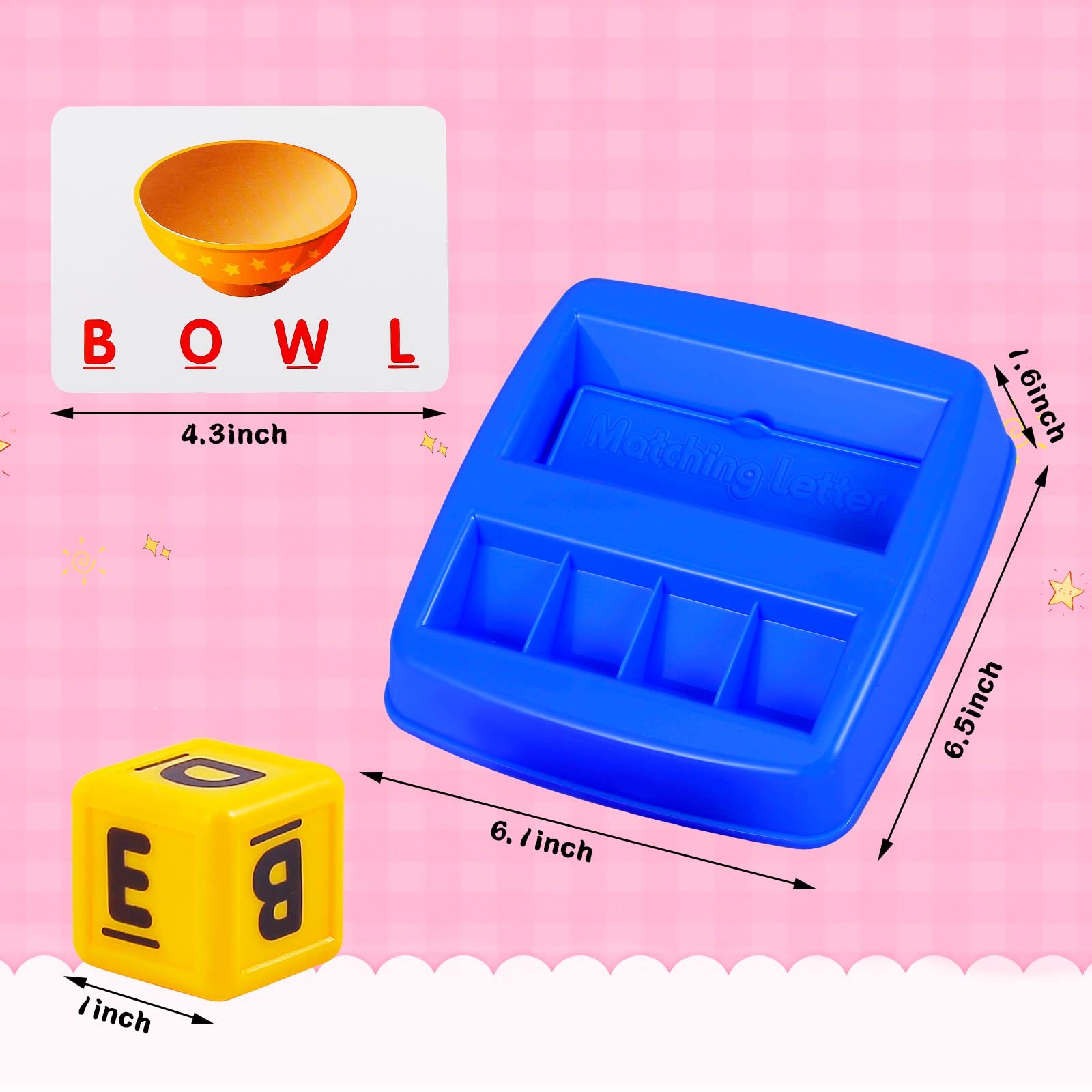 Matching Letter Game, Spelling Word and Increases Memory, Early Learning Educational Toy for