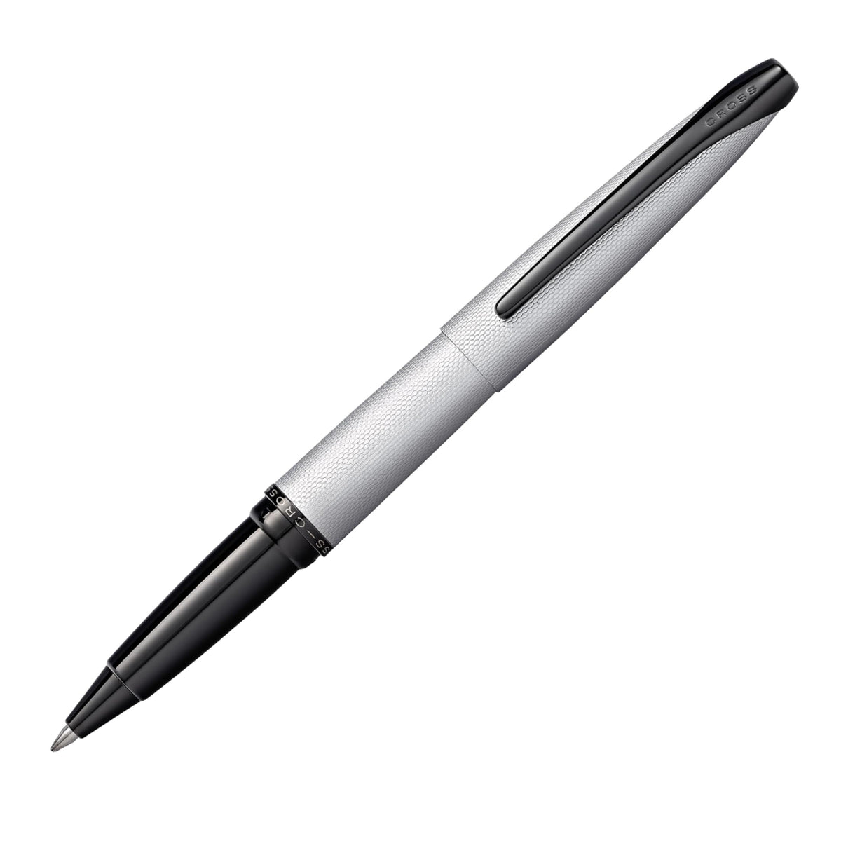Cross ATX Brushed Chrome Rollerball Pen, Medium Point, Black Ink