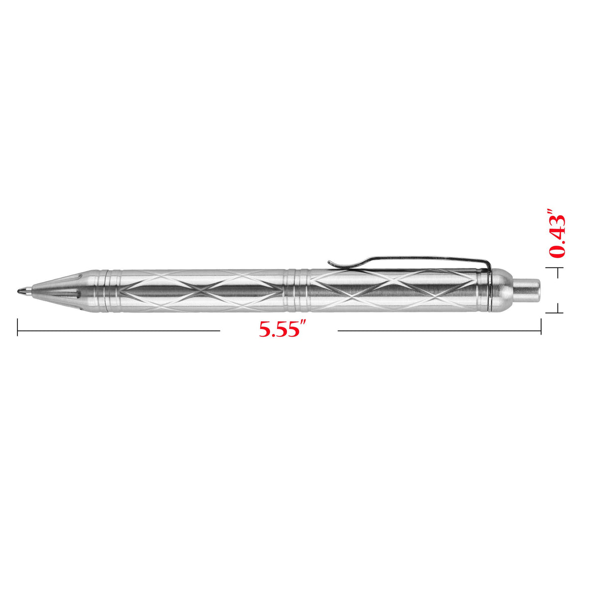 SMOOTHERPRO Stainless Steel Click Pen, Compatible with Parker Refill