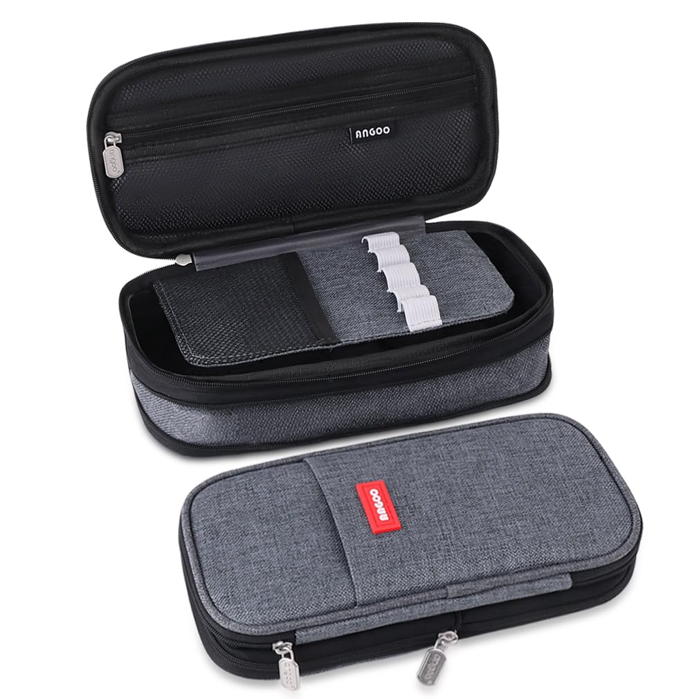iSuperb Foldable Pencil Case Zipper Big Capacity Aesthetic Canvas Pencil Pouch Compartments