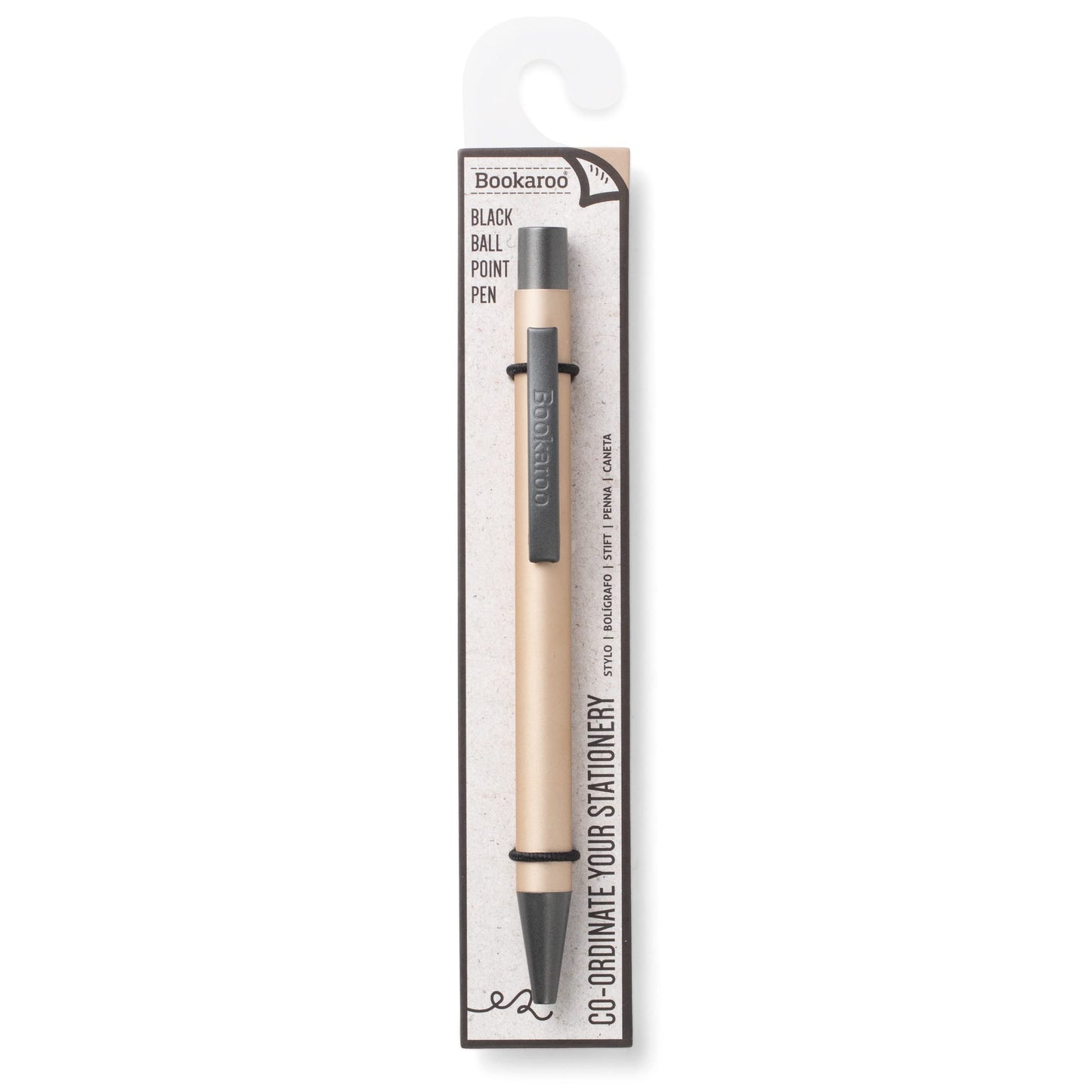 IF Bookaroo Pen, soft touch, colour coated pen with black ink - CREAM
