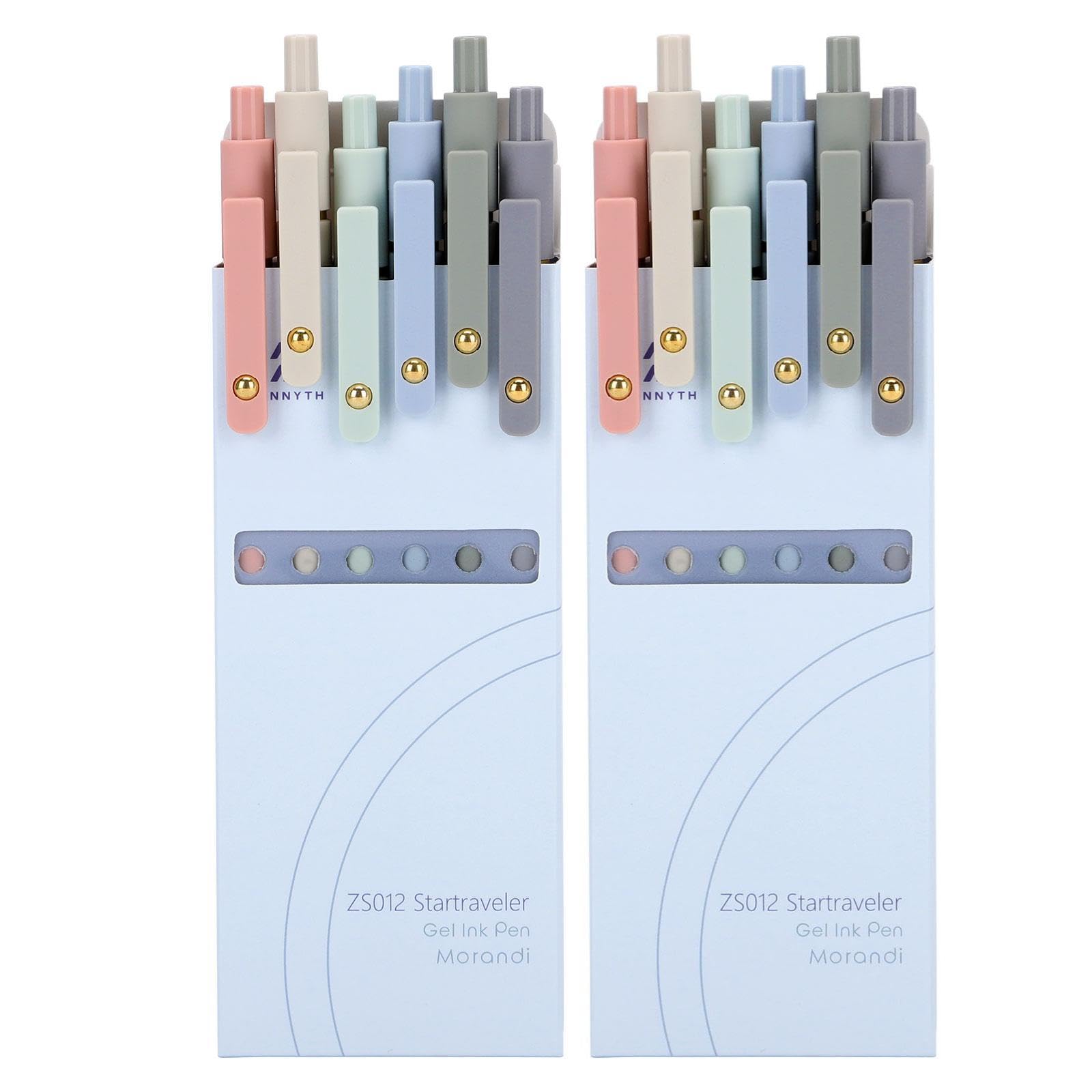Ddaowanx Gel Pens Set,12 Pcs 0.5mm Retractable Quick Dry Blue Ink Pens