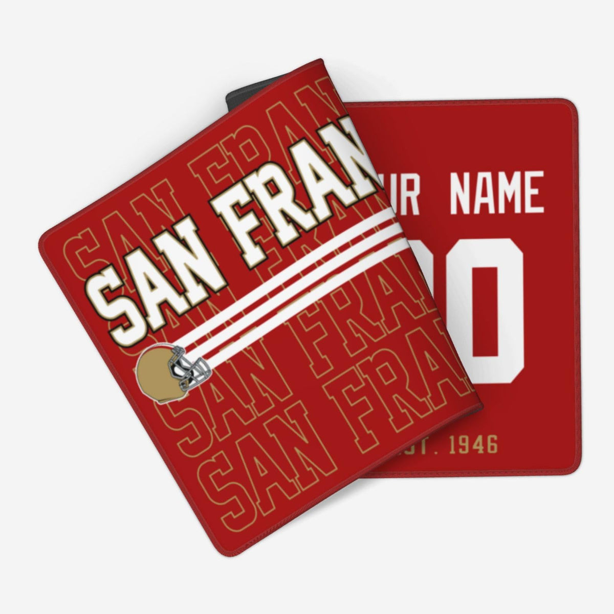 ANTKING San Francisco Mouse Pad Custom Name and Number Desk Pad for Men Women Youth Gifts