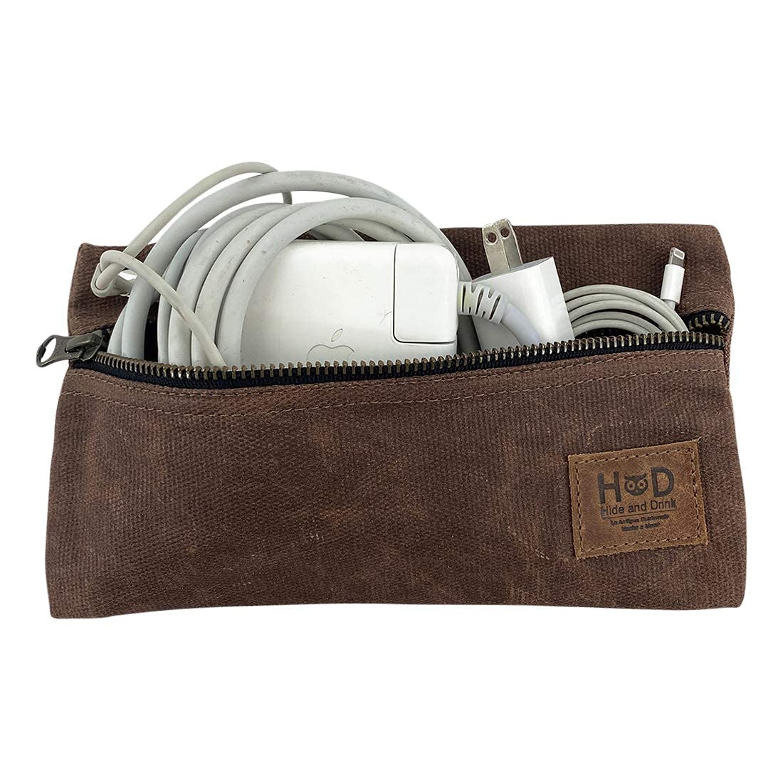 Hide & Drink, All Purpose Utility & Charger Case for MacBook, iPad & Laptop Handmade from Waxed