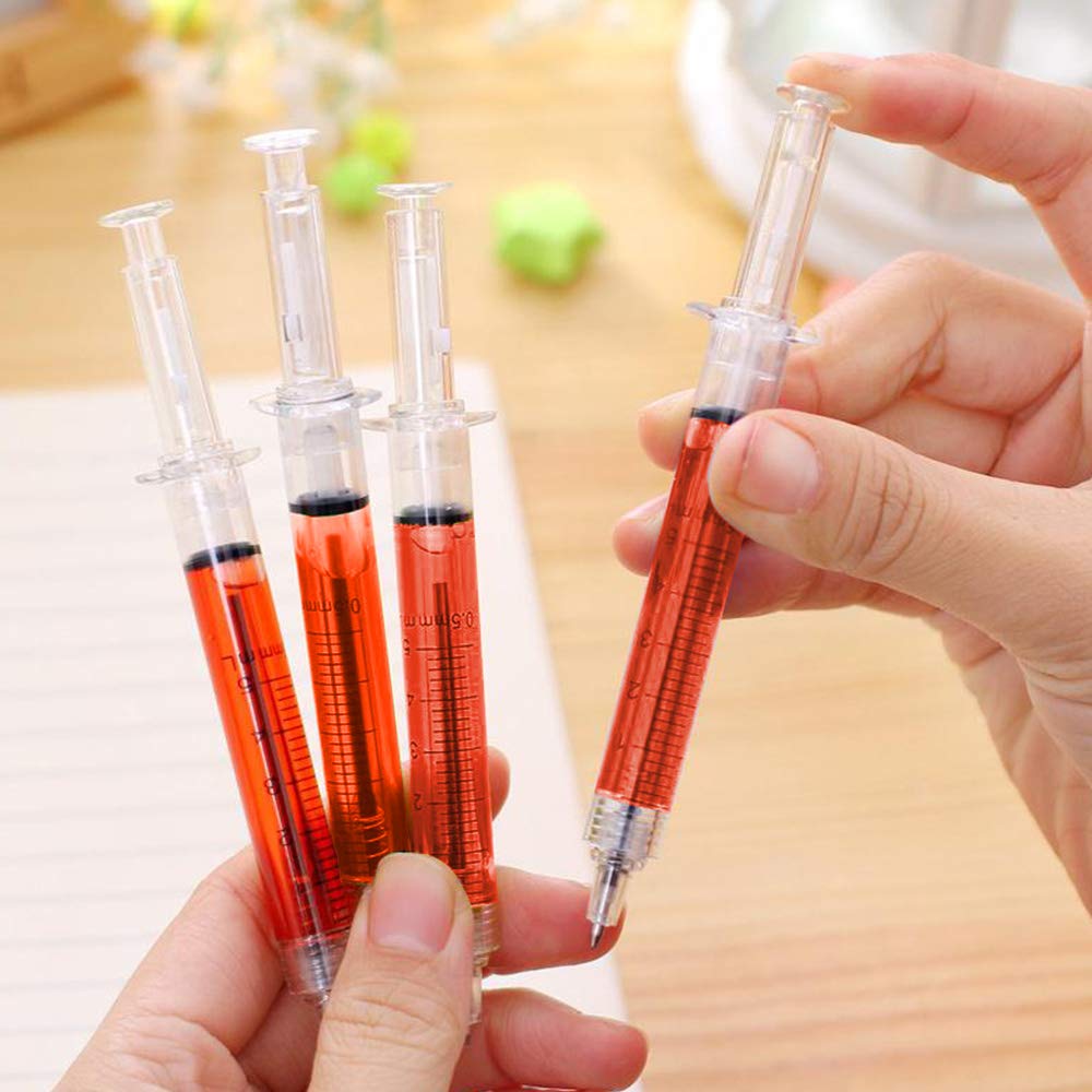 SunAngel Ballpoint Pens, 60-Pack Bulk Writing Pens for Office Use – Syringe-Style Medical Design