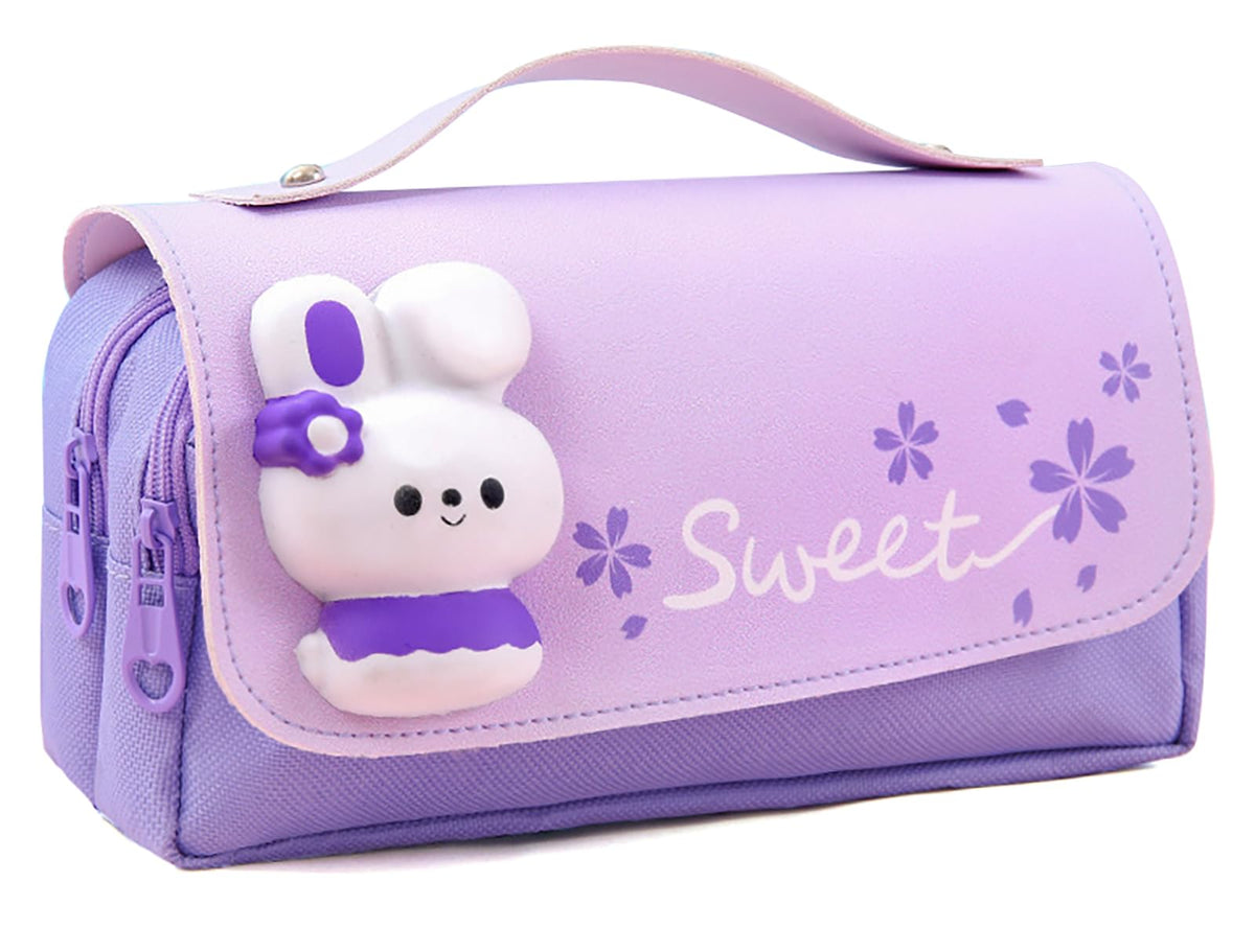 MCWTH Pencil Case for Girls, Kids Large Capacity Cute Pencil Box with Compartments School Organizer