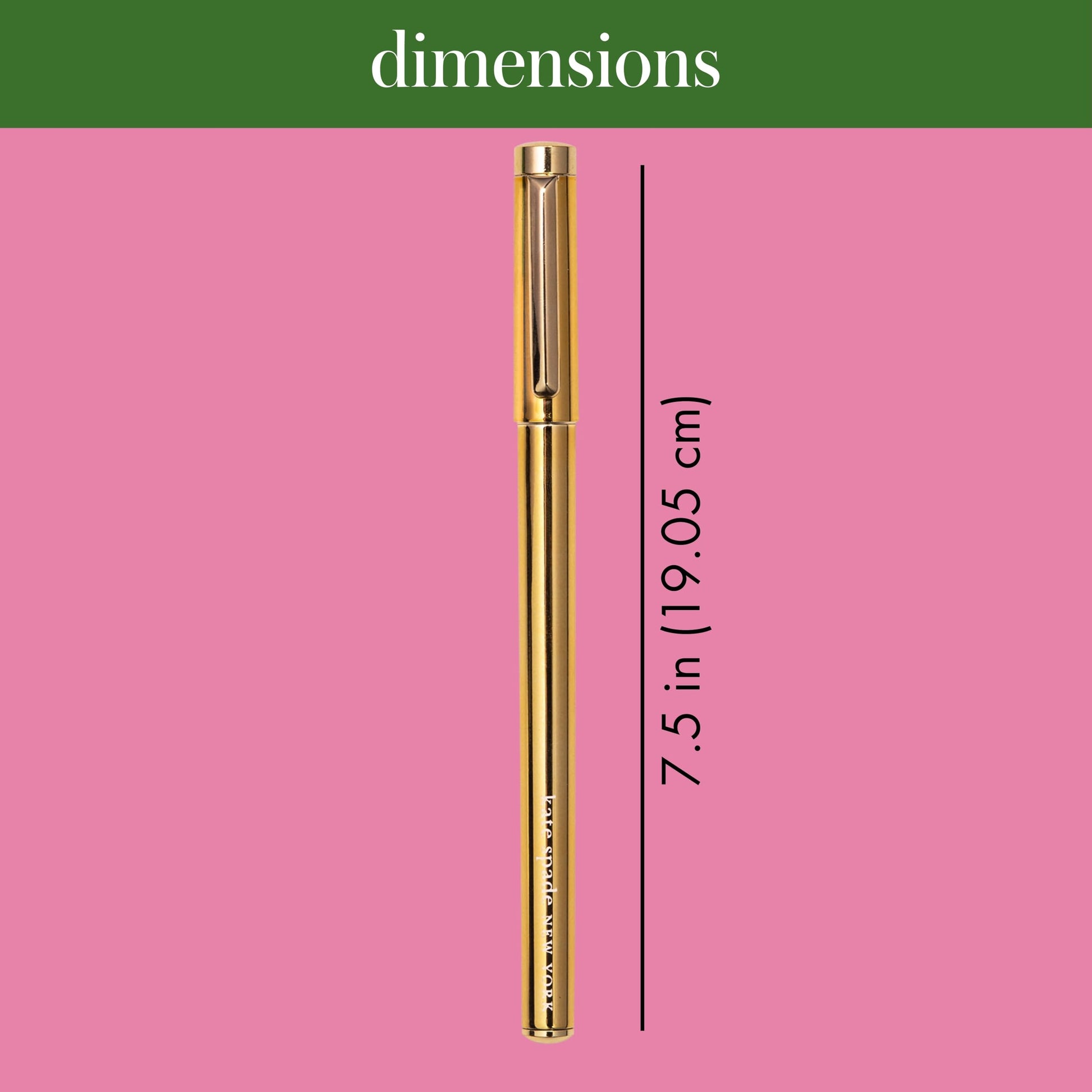 kate spade new york Fine Tip Pen Set of 3, Gold