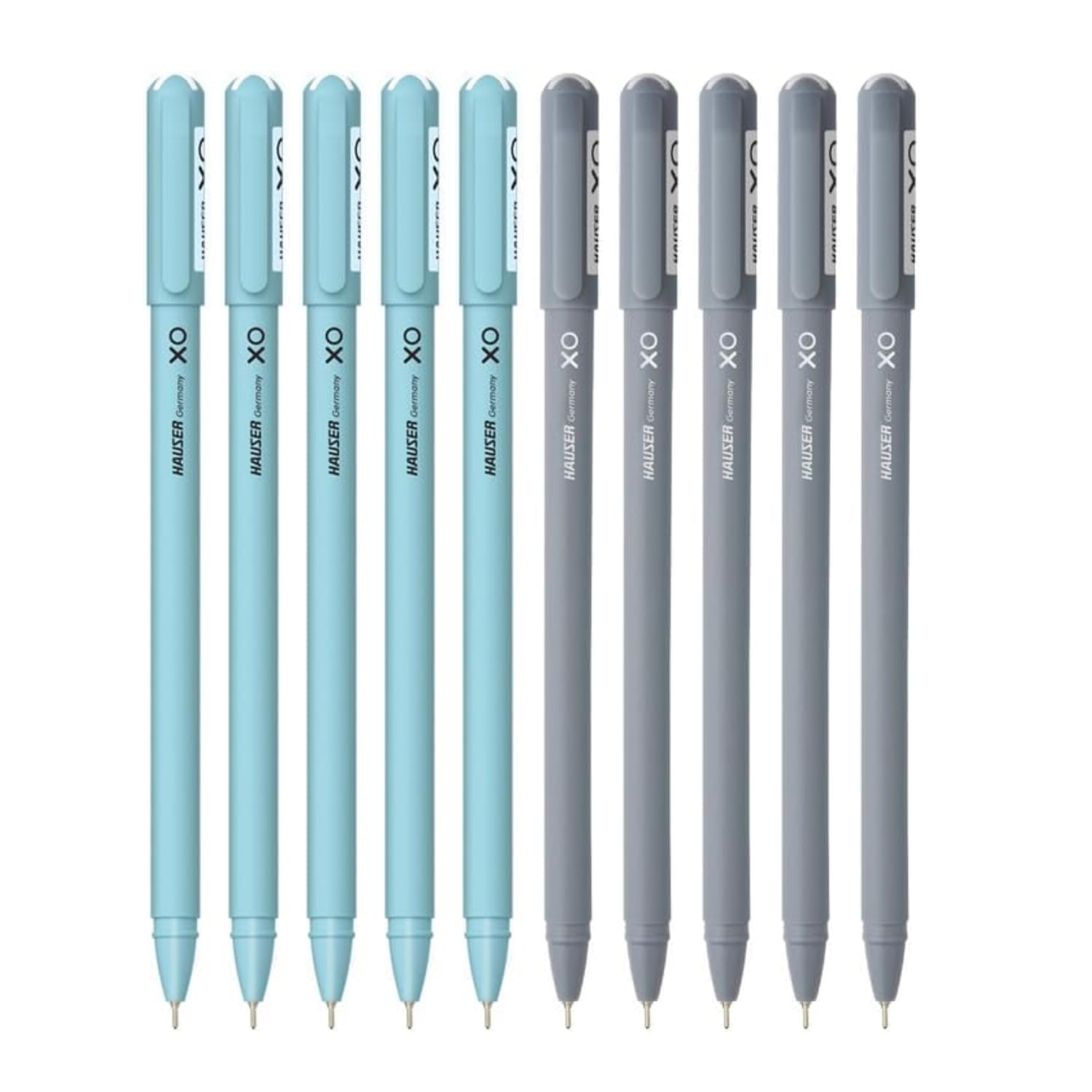 Hauser XO Ball Pen Combo Pack | Solid Body Type With Ultra Durable Tip | 10 Pcs Blue Ink & 10 Pcs