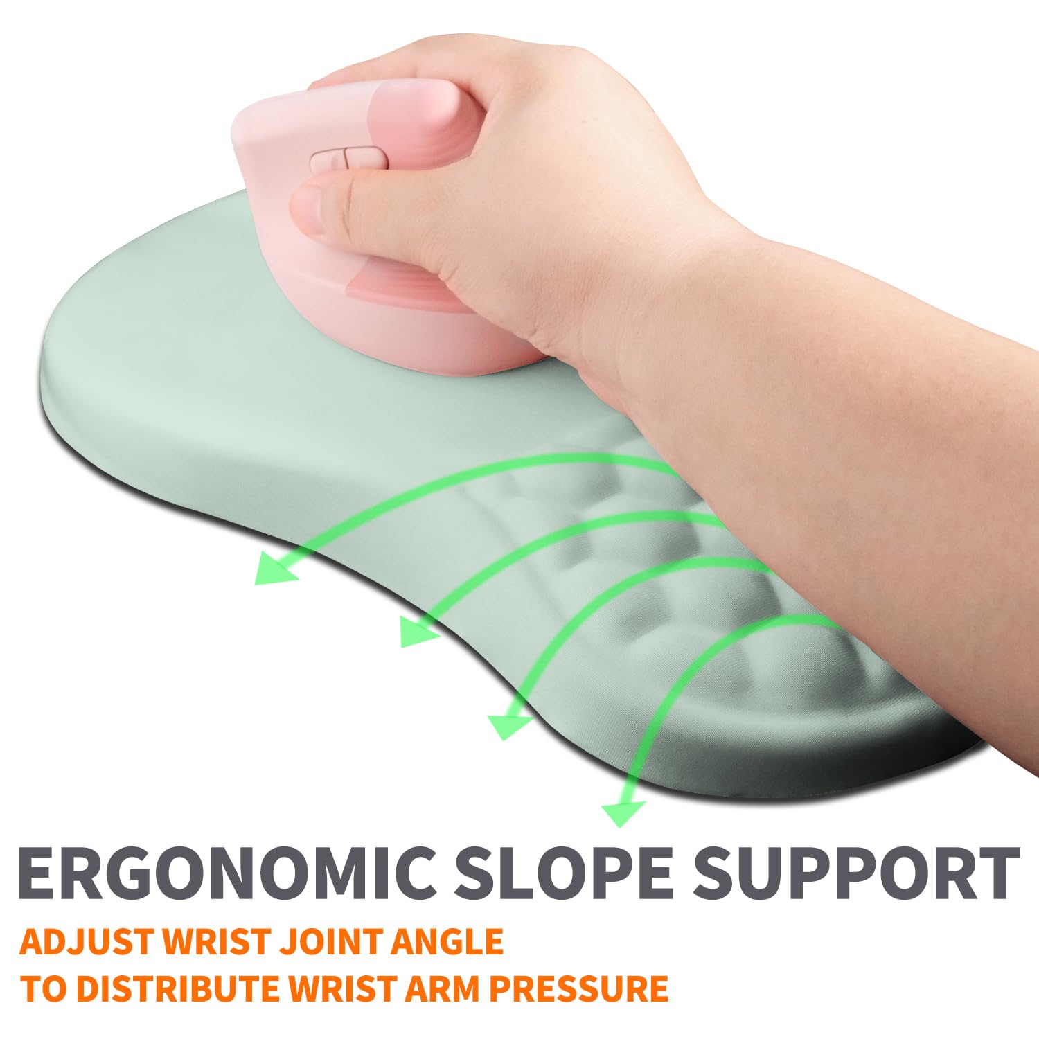 Armanza Ergonomic Joint Wrist Support Mouse Pad with Memory Foam Cushion Massage Bump, Carpal