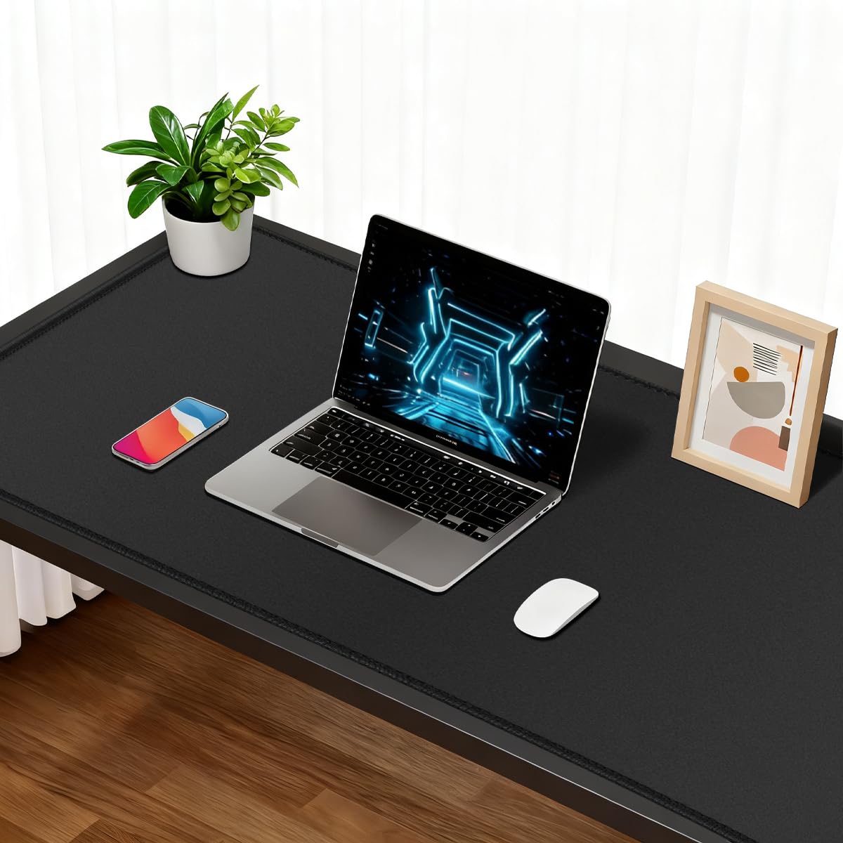 Rcege Large Gaming Mouse Pad Extended Desk Mat with Non Slip Stitched Edge