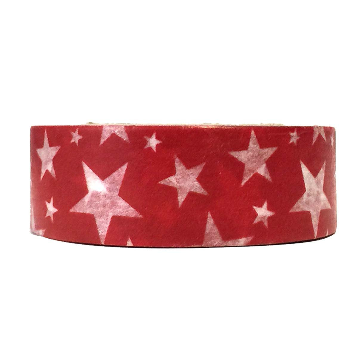 allydrew Decorative Washi Masking Tape, Crimson Stars