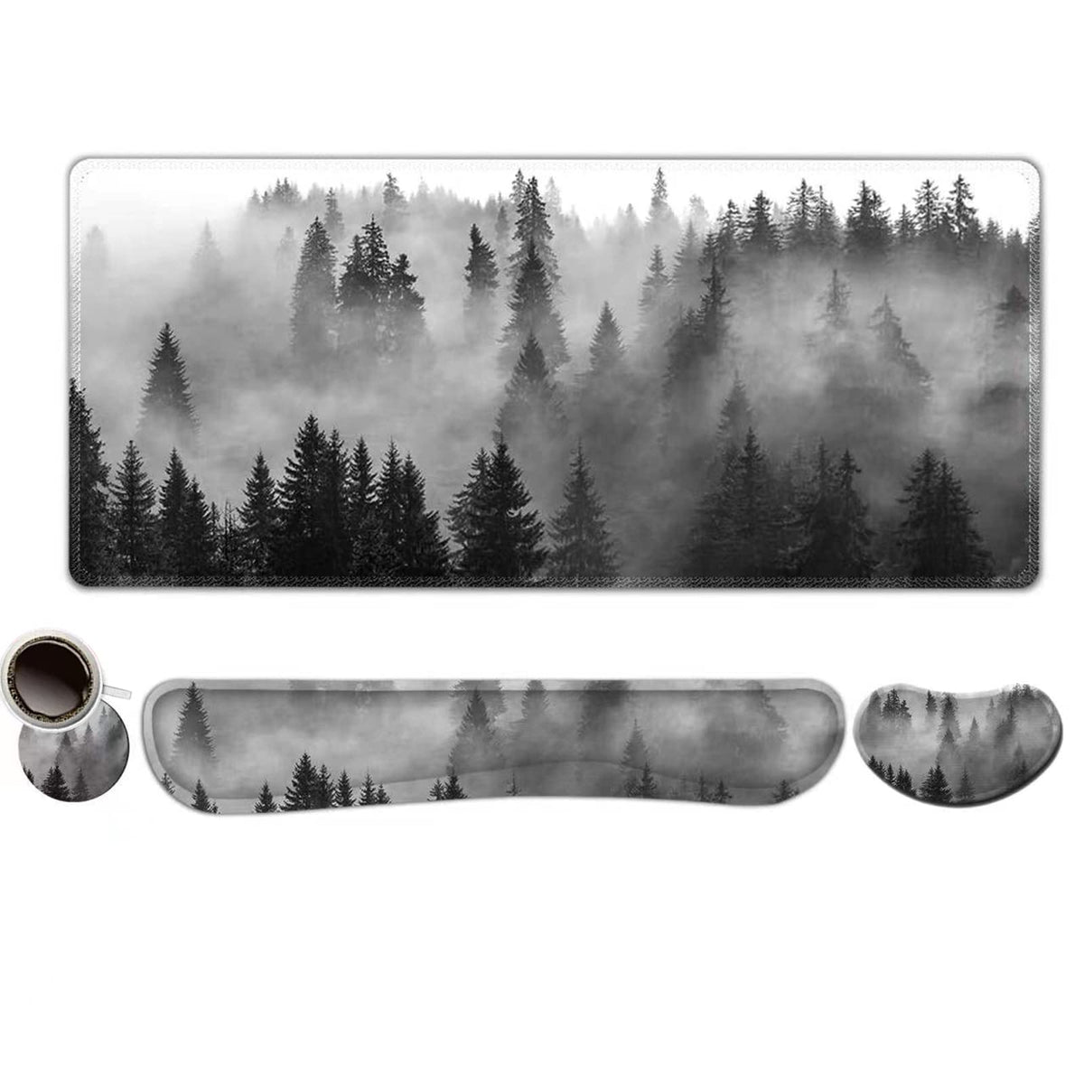 ToLuLu Extended Gaming Mouse Pad, Ergonomic Keyboard Mouse Wrist Rest Set