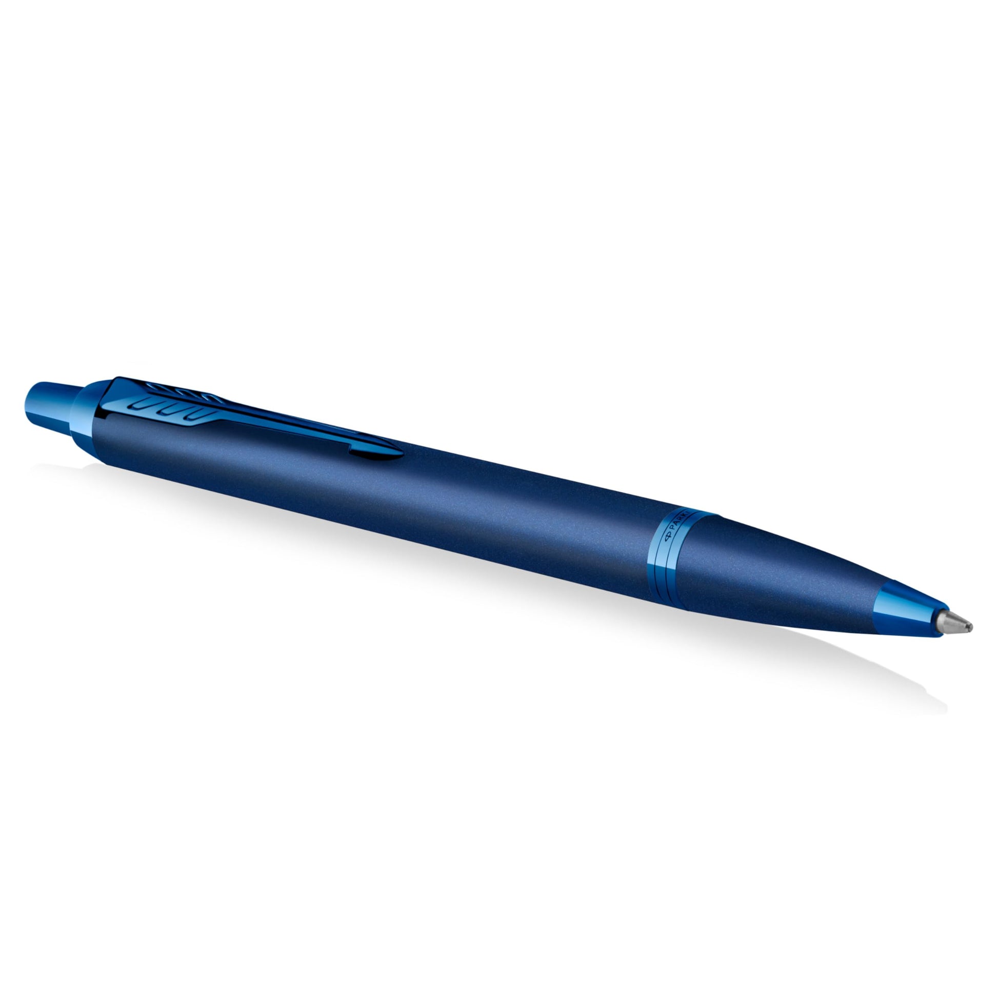 Parker IM Monochrome Ballpoint Pen Blue Ink Blue Finish and Trims Medium Point Gift Box