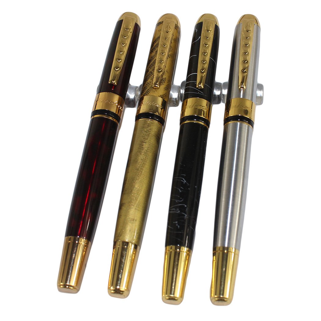 Gullor 4 PCS in Set 250 Fountain Pen Cartridge Pens in 4 Colors with Pen Pouch