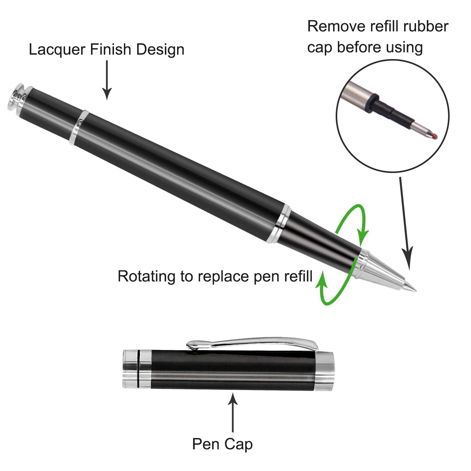 Aolun Personalized Pens,Custom Engraved Pen with Your Name Or Message,Refillable Medium