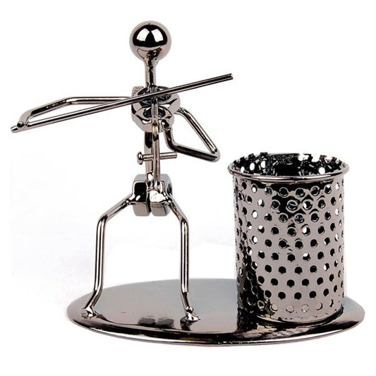 Pen Container Holder Pencil Cup Iron Art Music Figure~Home Office Desk Decor Gift Perfect Father's