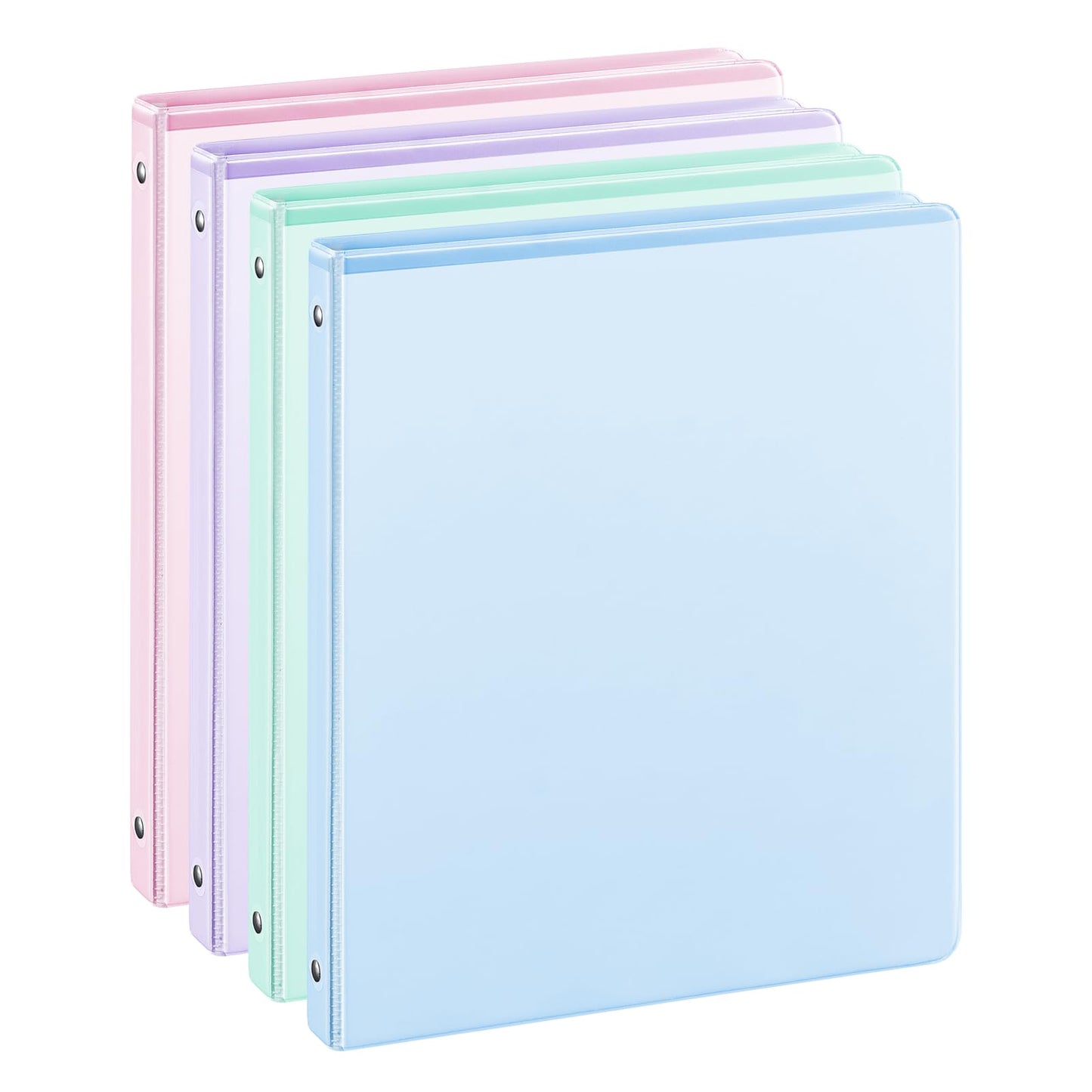 0.5'' 3-Ring-Binder with Pockets, 100 Sheets Capacity, 1/2 inch Binders fits 11" x 8.5" US Letter