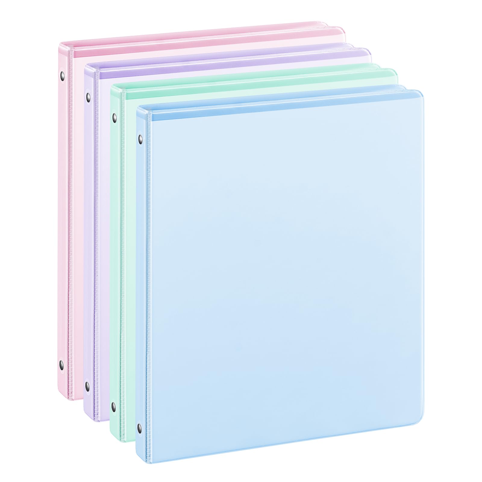 0.5'' 3-Ring-Binder with Pockets, 100 Sheets Capacity, 1/2 inch Binders fits 11" x 8.5" US Letter