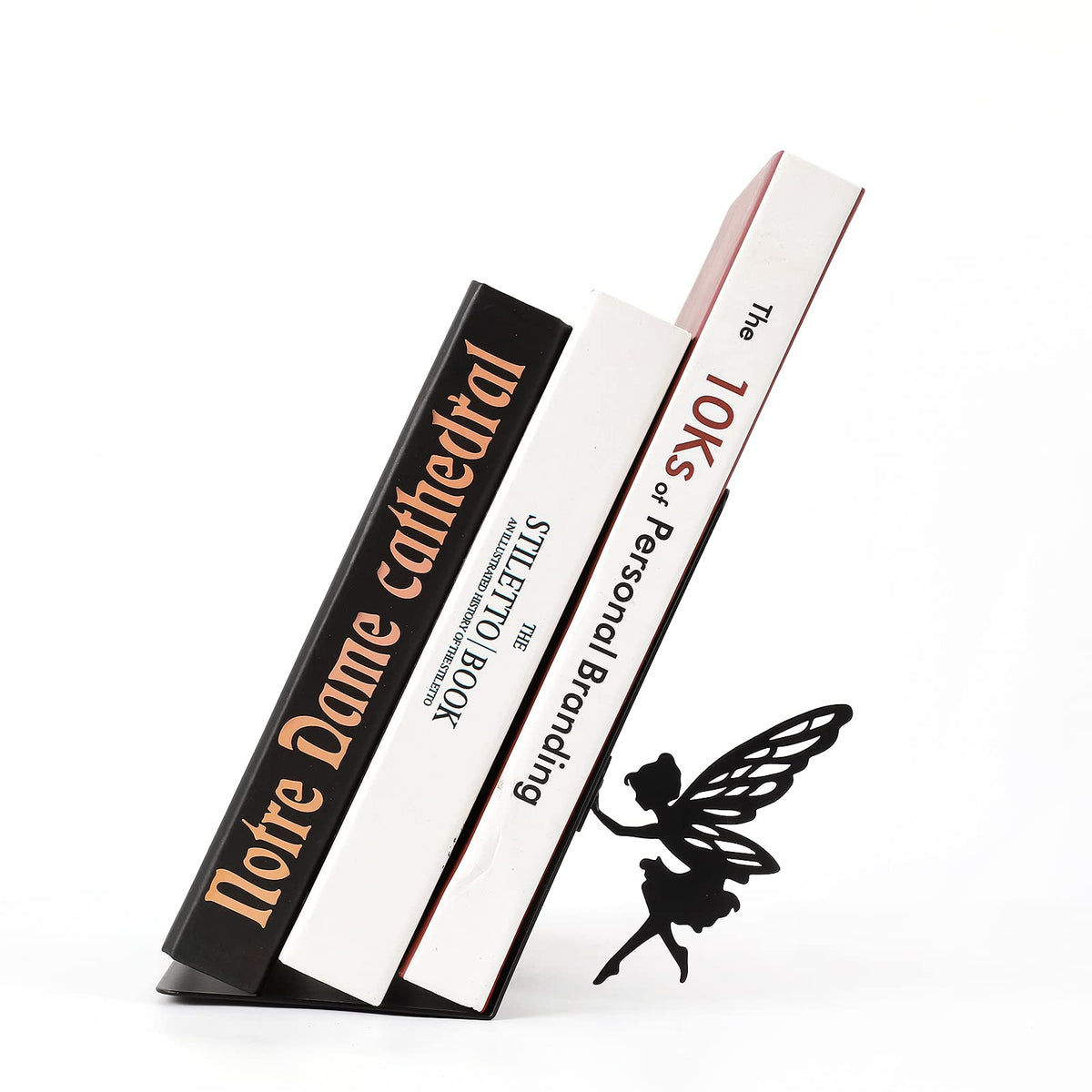 I-TOTAL® - Cute Metal Book Stand, Bookends/Bookends for Shelf/Table (TRILLY)