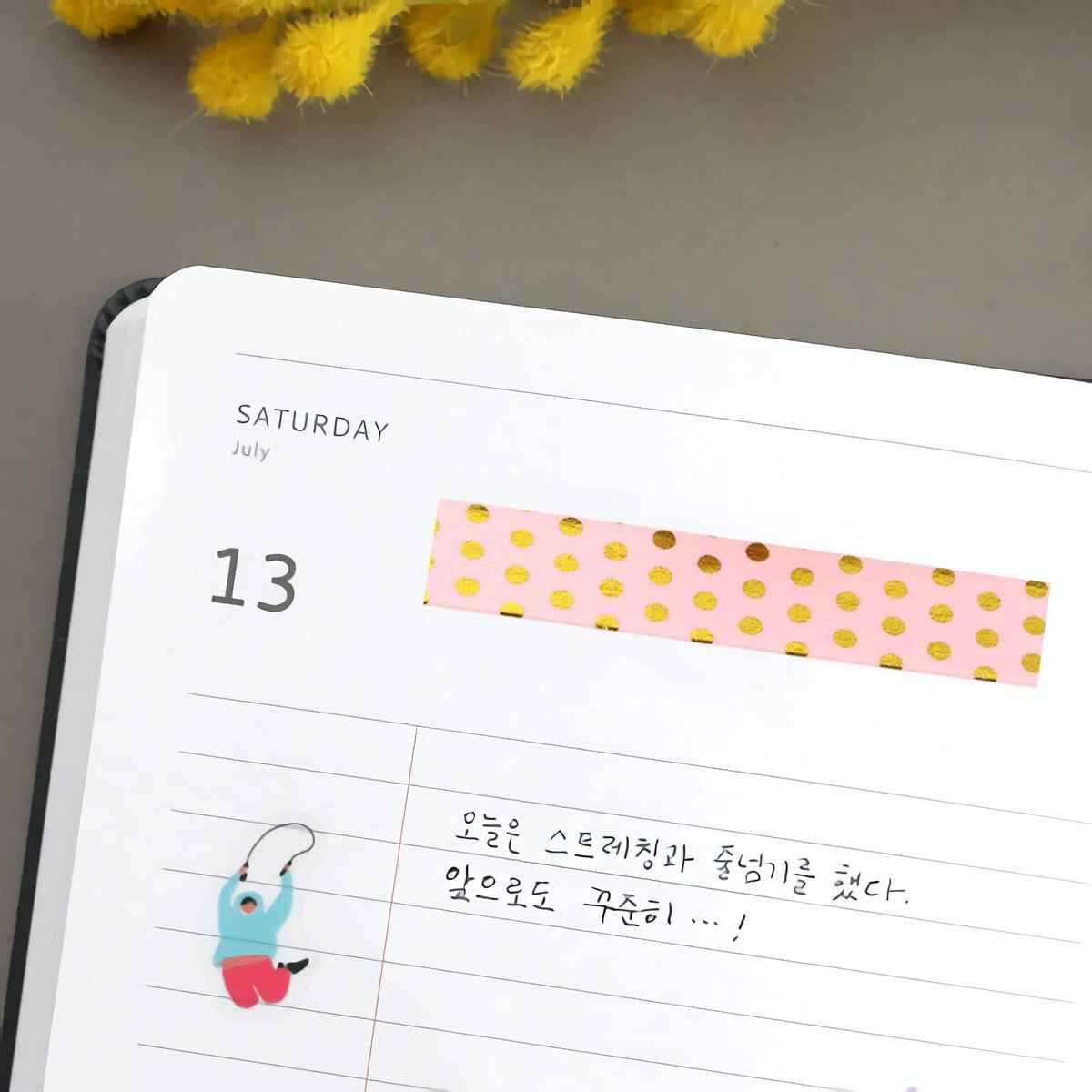 CIAIJE Pink Foil Dots Washi Tape, 5/8" x 393 in (15mm x 10m), Pink Foil Dots, Masking Tape for
