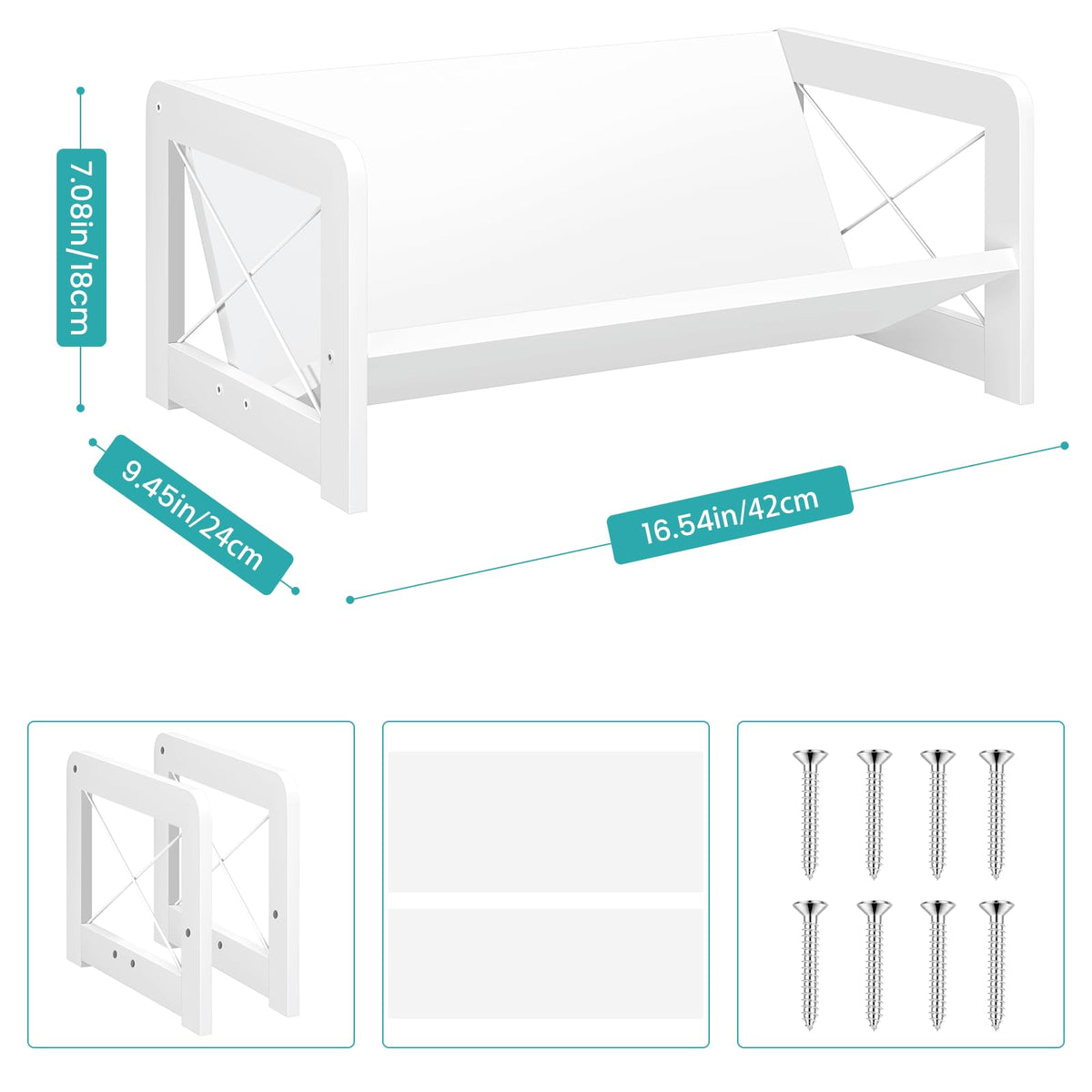 ELITEROO Mini Bookshelf for Desk, Desktop Bookcase, Single Cookbook Shelf, Tabletop Book Storage