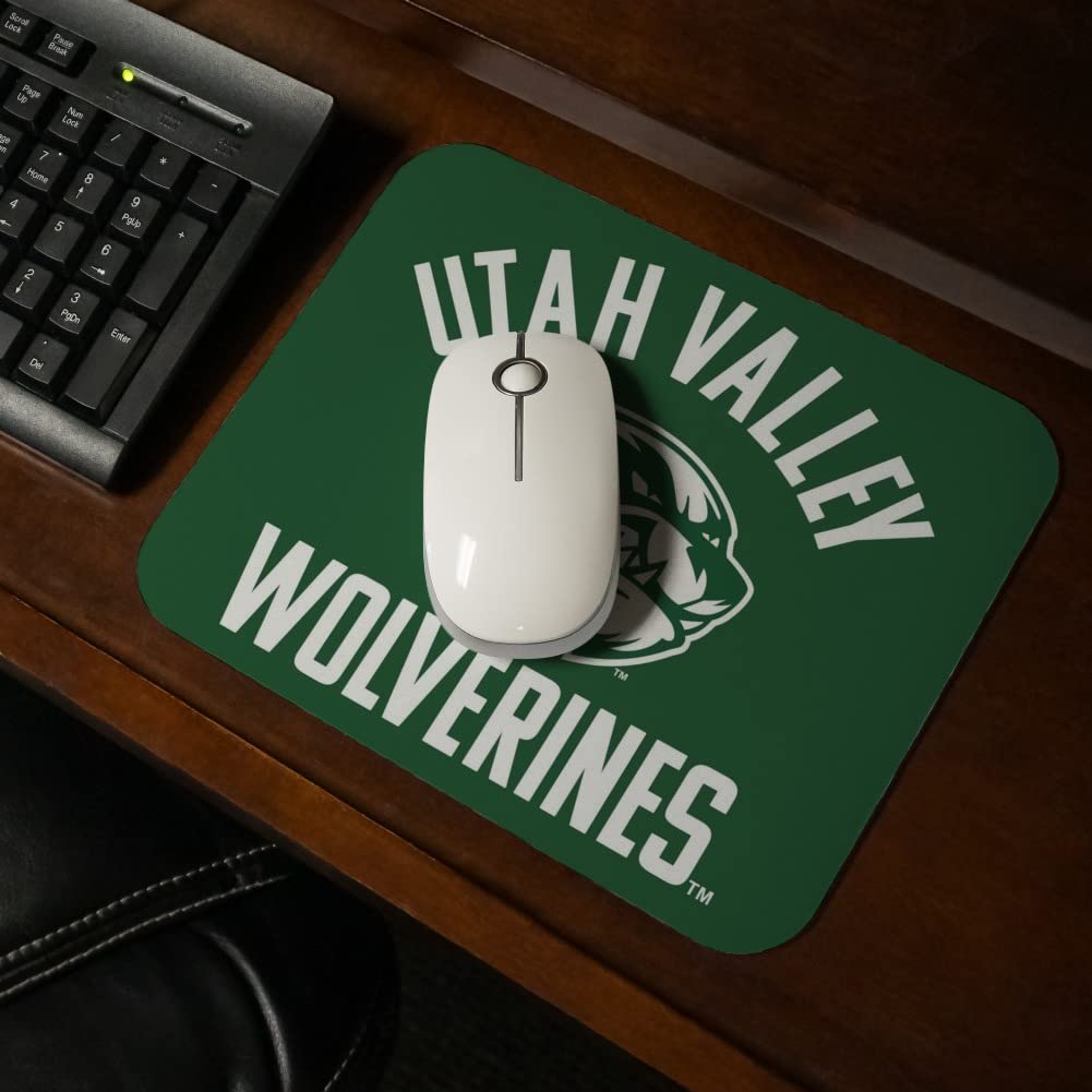 Utah Valley University Wolverines Logo Low Profile Thin Mouse Pad Mousepad