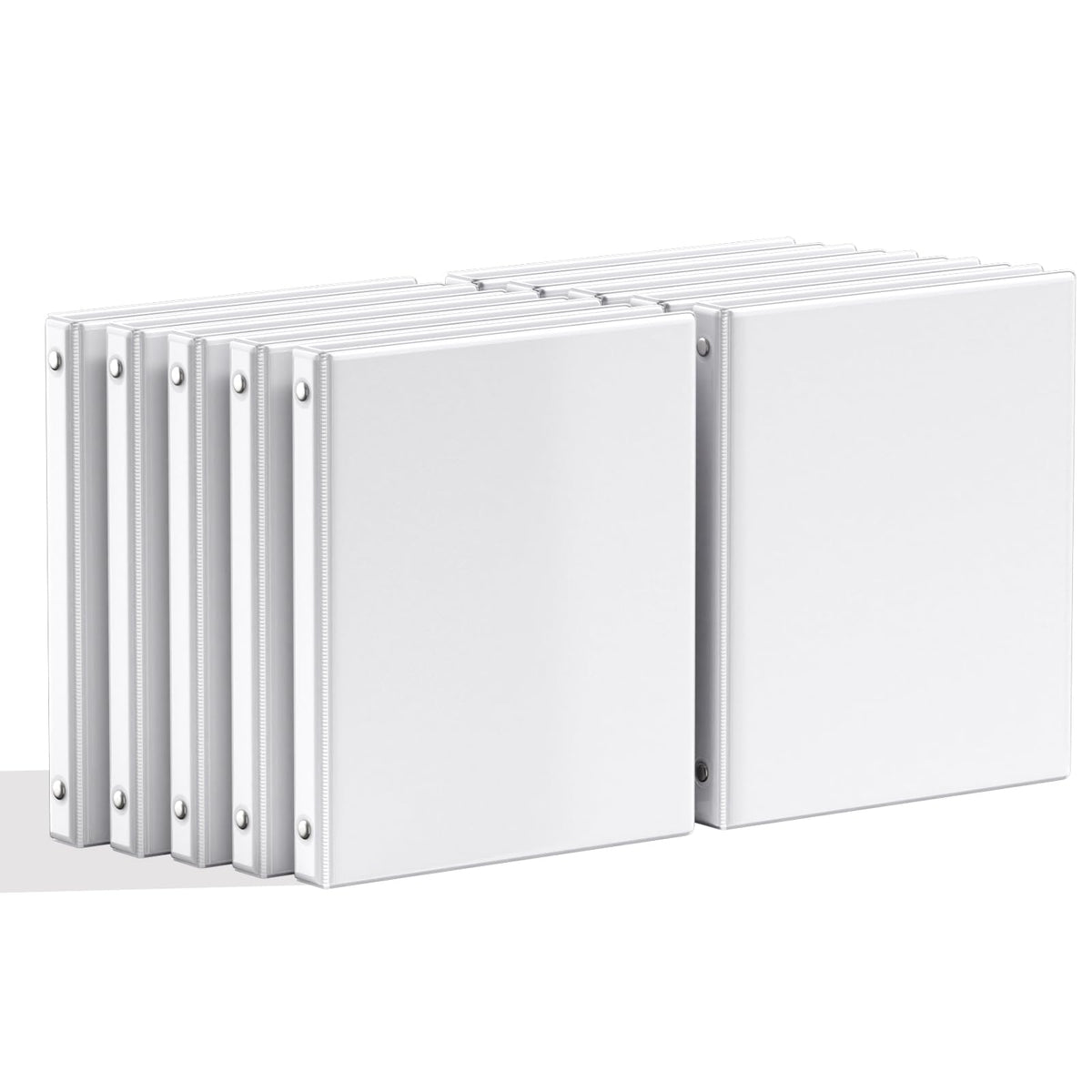 SUNEE 1/2 Inch Binders 3 Ring 10 Pack Bulk, PVC-Free Clear View Half Inch Binders (Fits 8.5x11